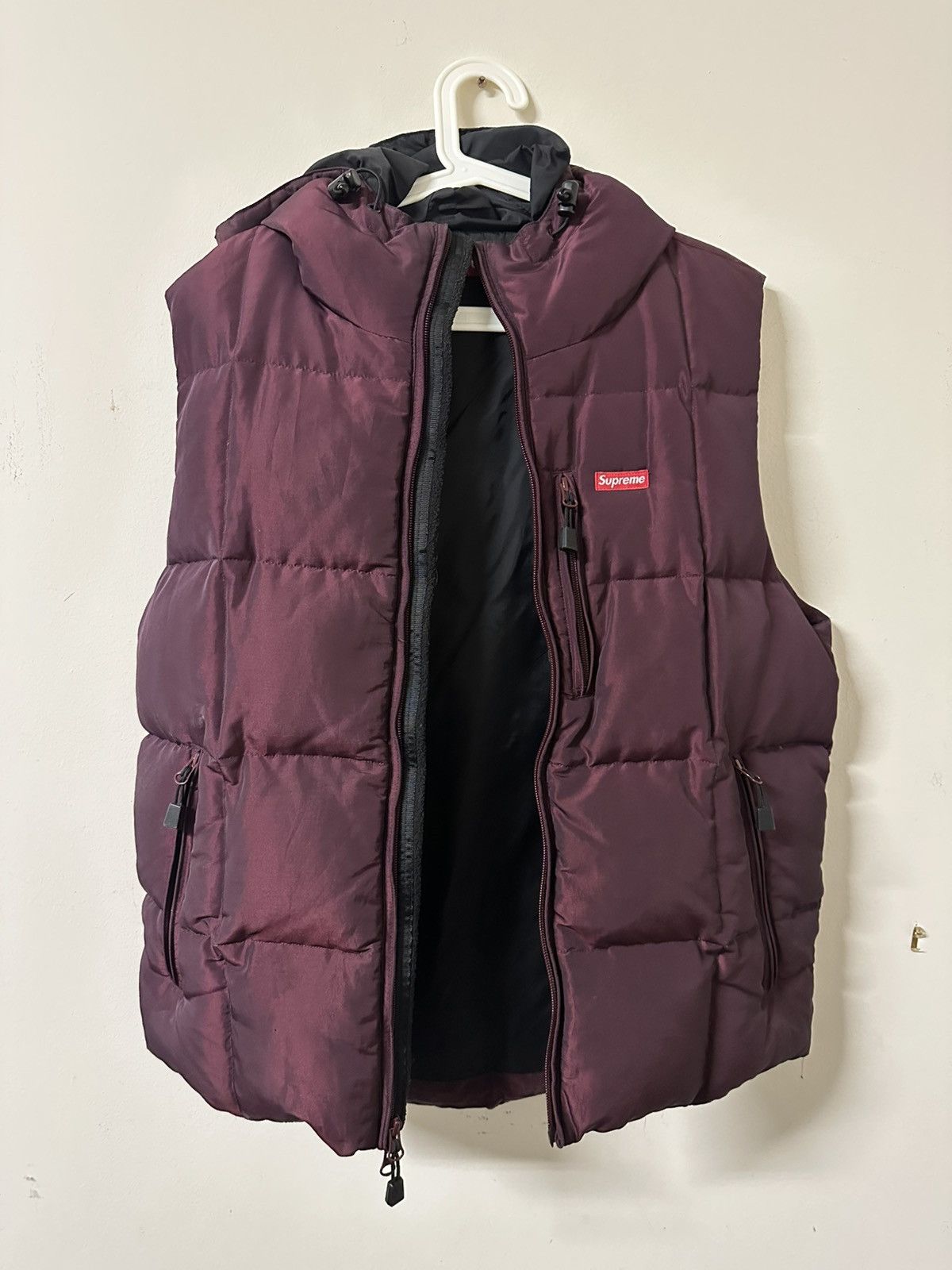 Supreme Supreme down hooded vest | Grailed