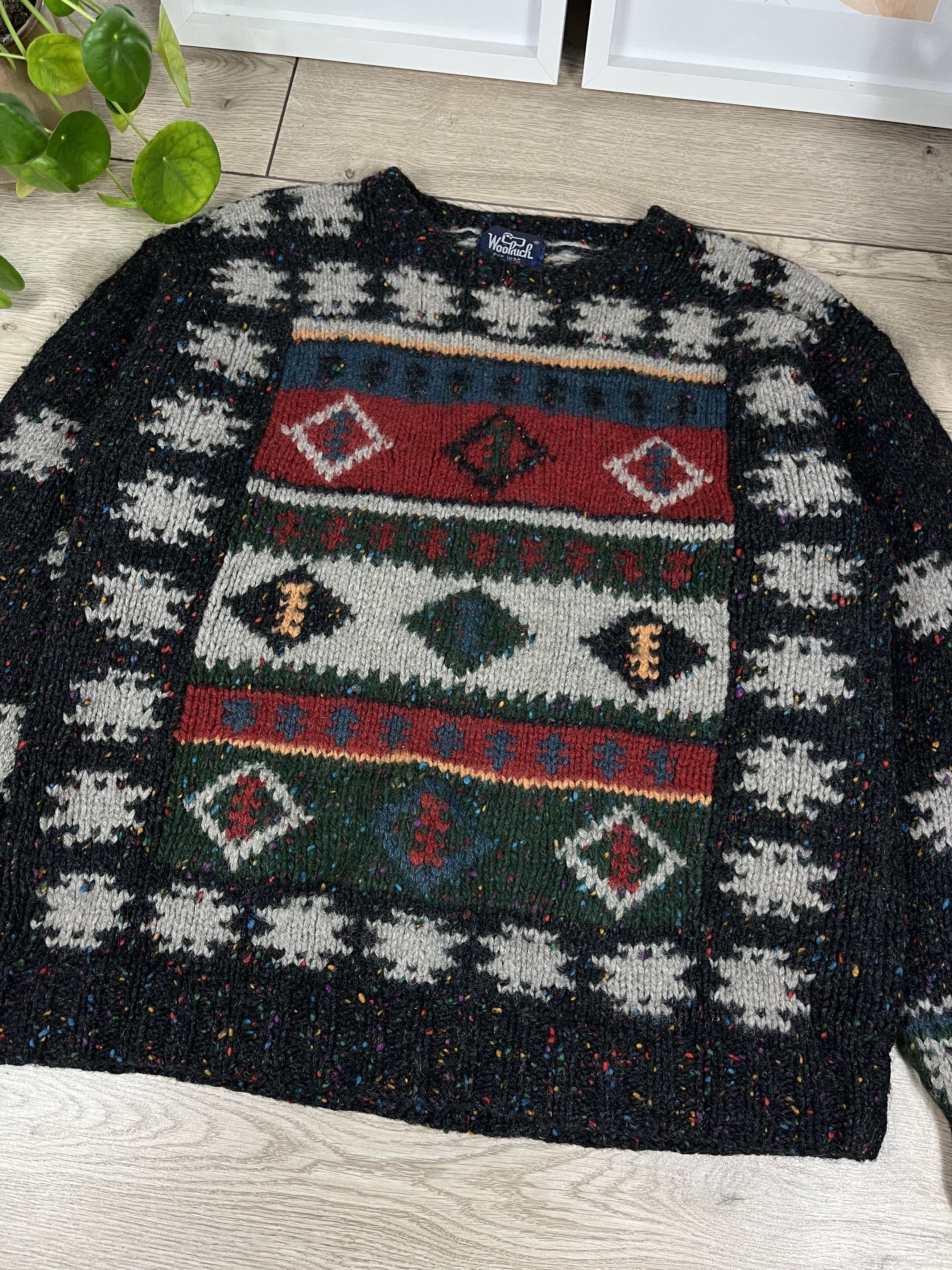 Vintage × Woolrich Woolen Mills Rare Vintage wool woolrich navajo aztec sweater abstract Size US M / EU 48-50 / 2 - 2 Thumbnail