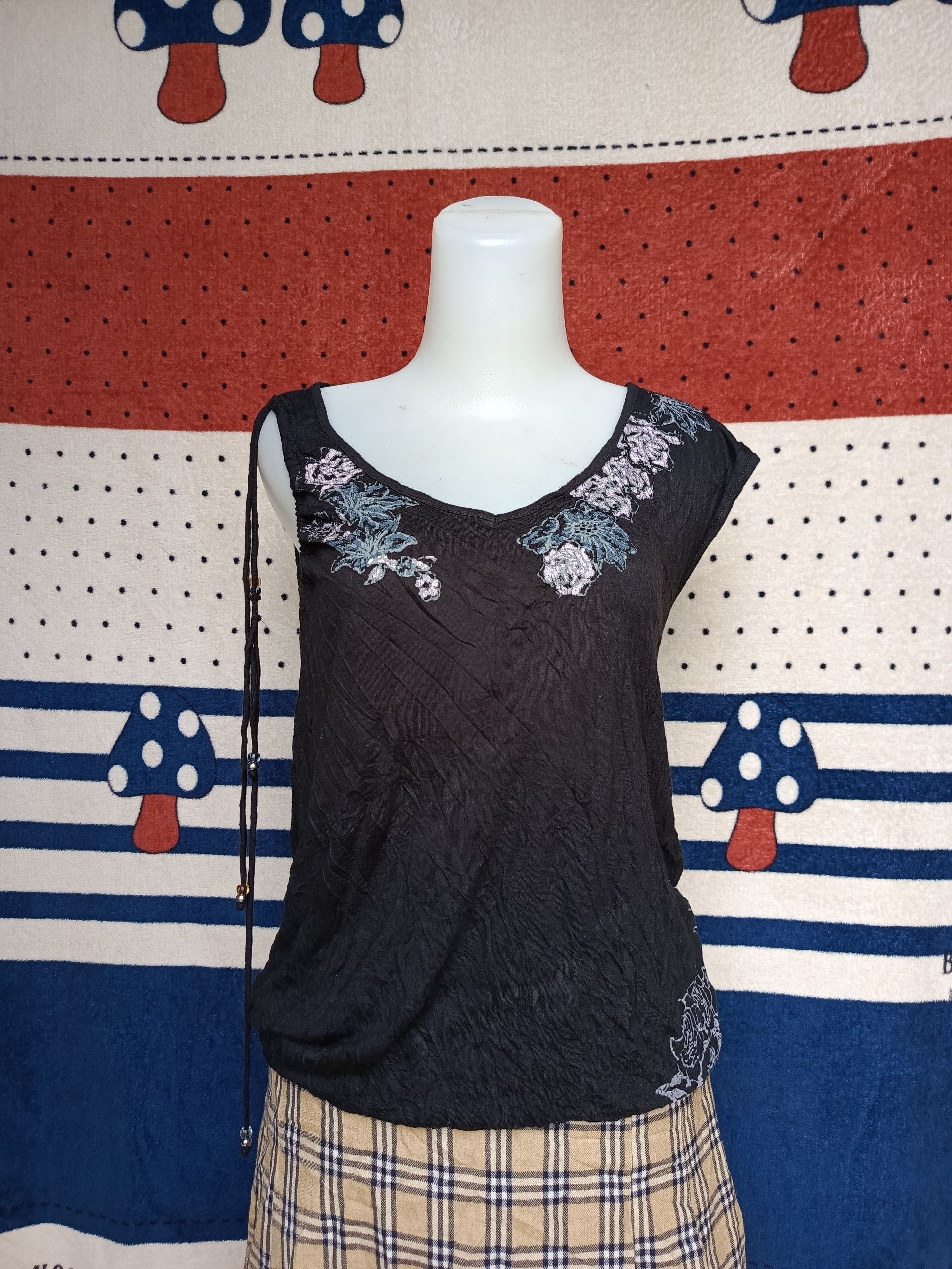 Replay ros print sleeveless t-shirts
