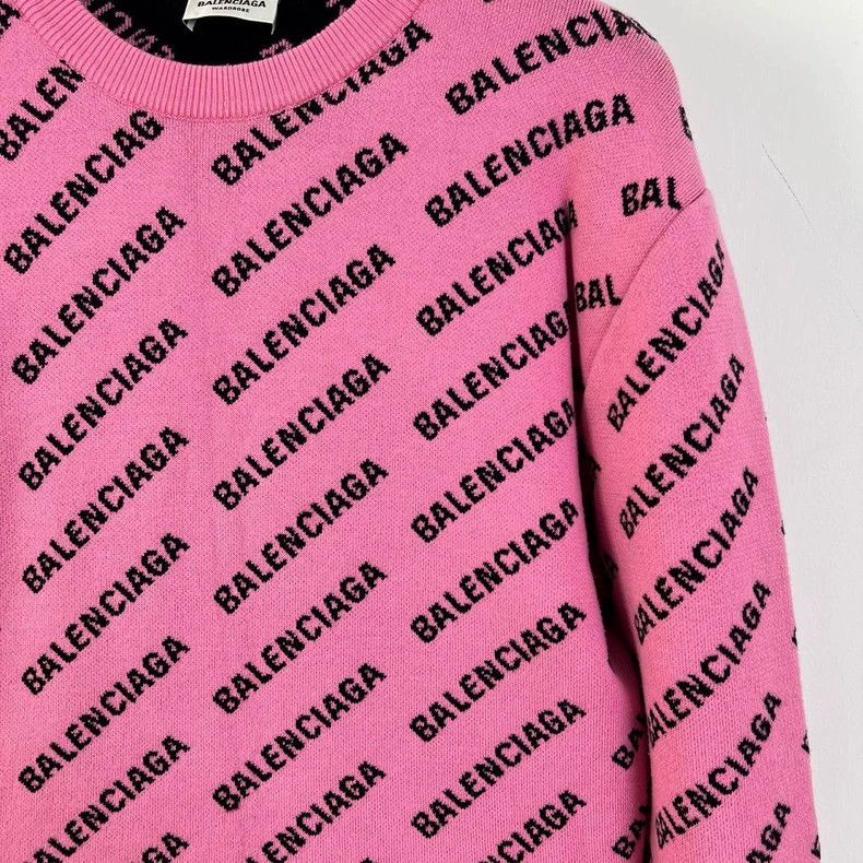 Balenciaga Balenciaga Pink camouflage print knit sweater Size M / US 6-8 / IT 42-44 - 5 Thumbnail