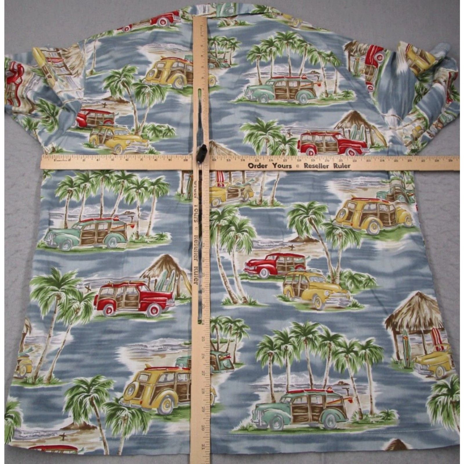 Vintage VINTAGE Matt Rider Shirt Mens XL Blue Floral Short Sleeve Button-Up Hawaiian Surfboard Cars Theme Size US XL / EU 56 / 4 - 5 Thumbnail