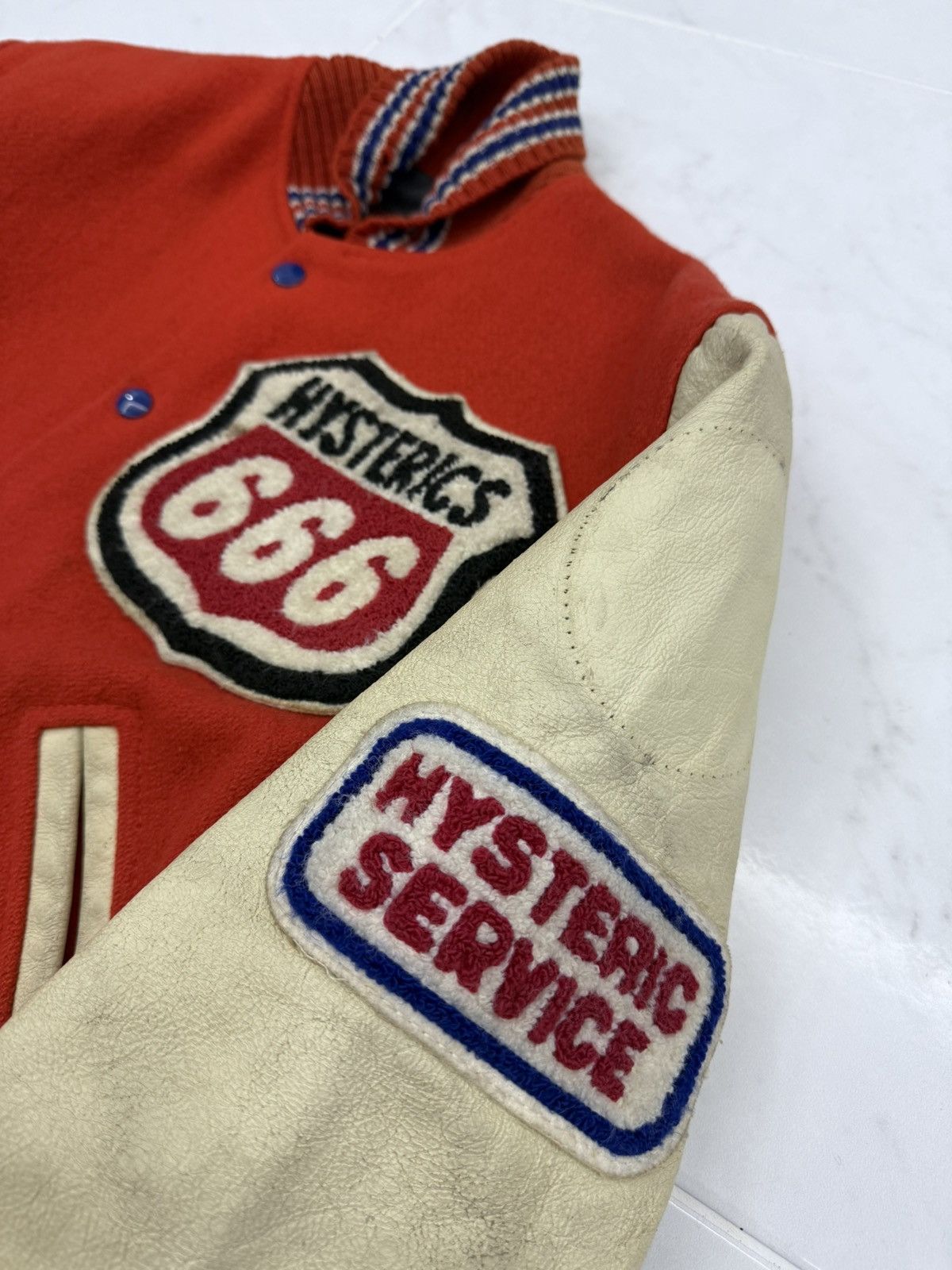 Hysteric Glamour 💥RARE💥90s HYSTERIC GLAMOUR 666 Varsity Letterman USA🇺🇸 Jacket Size US M / EU 48-50 / 2 - 11 Thumbnail
