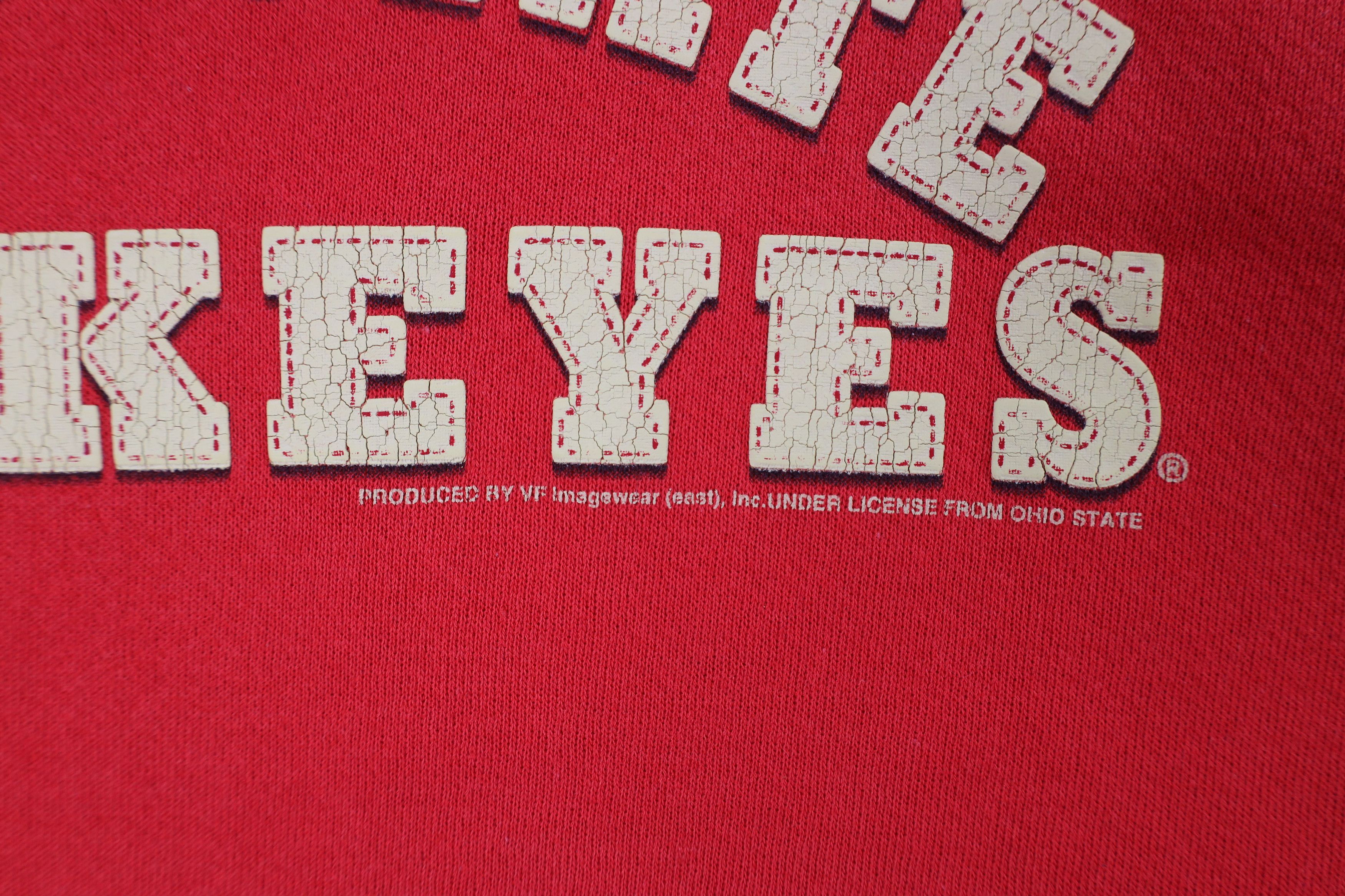 Vintage Vintage 90s State University Short Sleeve Sweatshirt Red Size US L / EU 52-54 / 3 - 5 Thumbnail