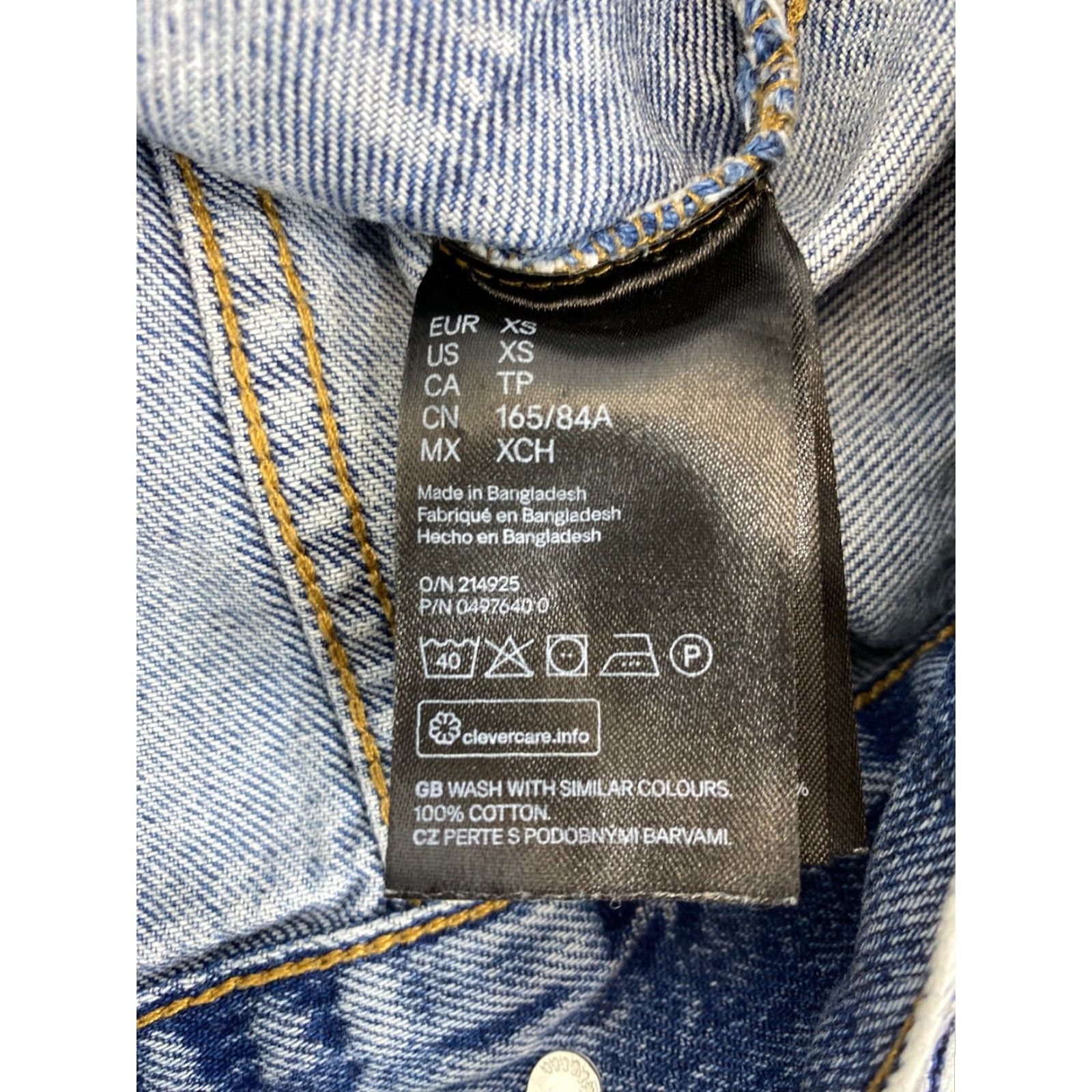 H&M H&M Denim Jacket Womens XS Long Sleeve Medium Wash Blue #1235 Size XS / US 0-2 / IT 36-38 - 4 Thumbnail