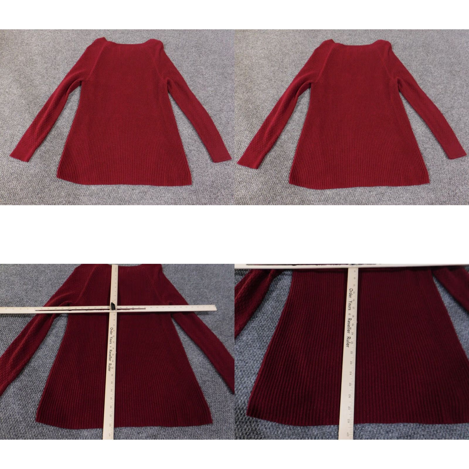 Loft LOFT Sweater Womens M Red Crew Neck Knit Long Sleeve Pullover Cotton Casual Size M / US 6-8 / IT 42-44 - 8 Thumbnail