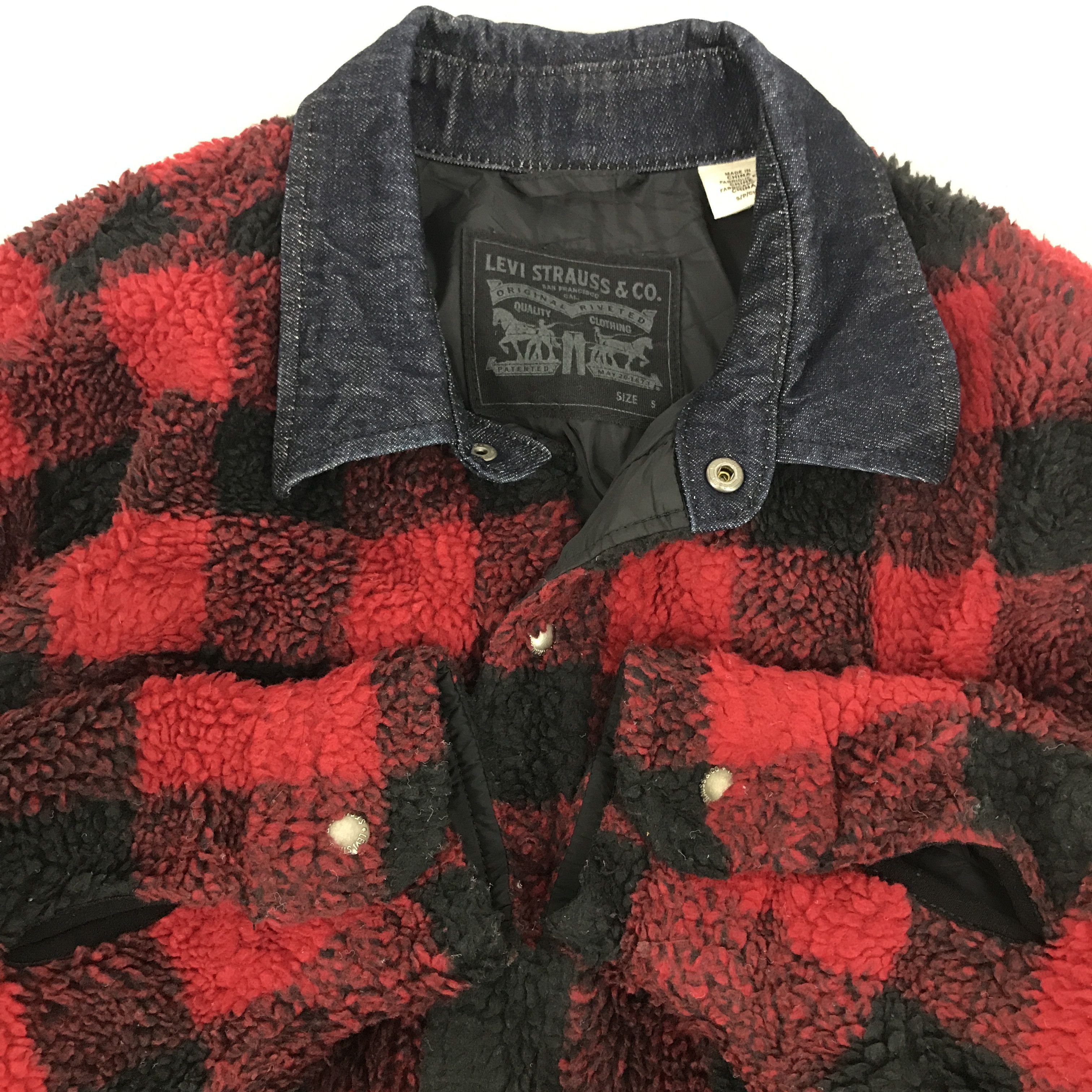 Levi's × Levi's Vintage Clothing × Vintage Vintage Levi Strauss and Co Sherpa snap button Jacket Size US S / EU 44-46 / 1 - 4 Thumbnail