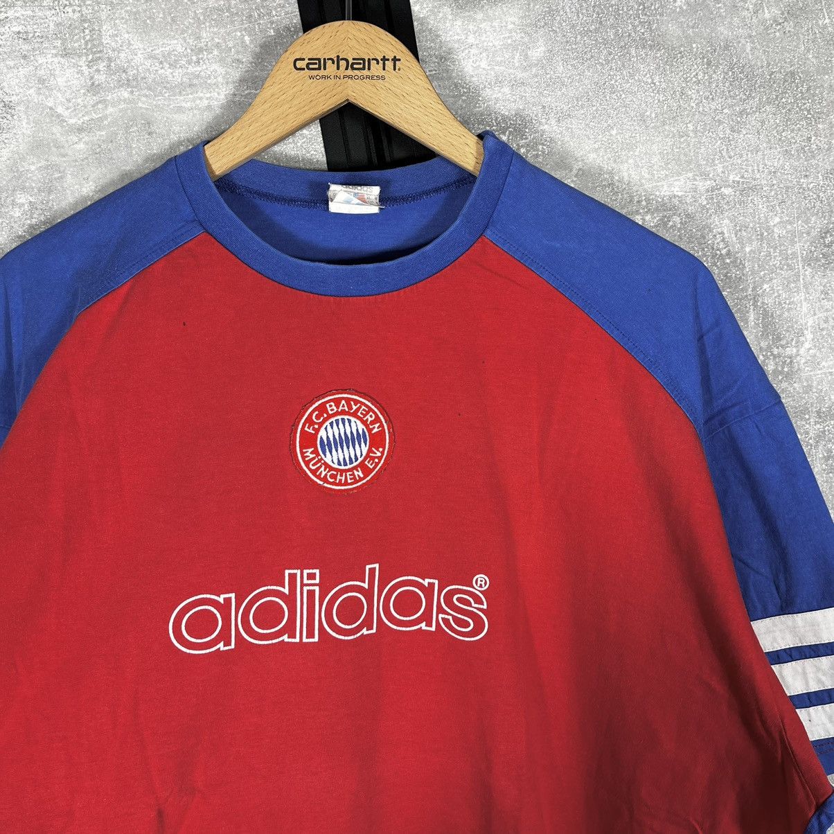 Adidas Vintage 90s FC Bayern Munchen T-shirt Soccer Tee Football XL Size US XL / EU 56 / 4 - 2 Thumbnail