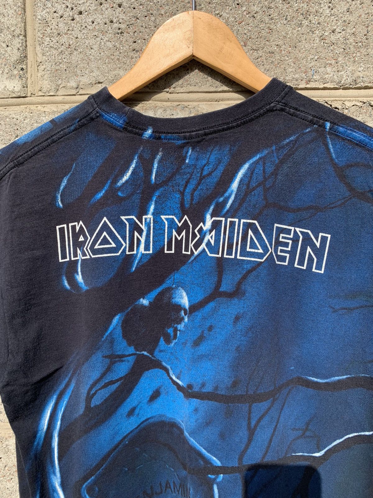 Band Tees × Iron Maiden × Vintage Iron Maiden All Over Print Benjamin Breeg Tour T Shirt Size US L / EU 52-54 / 3 - 11 Thumbnail