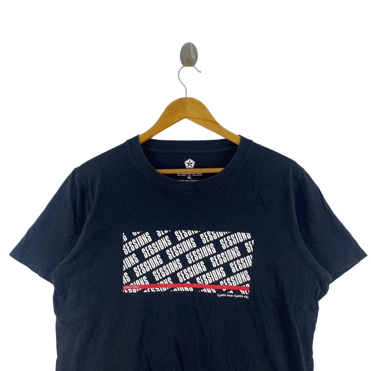 Sessions Vintage SESSIONS SKATEBOARD Monogram Tee Shirt Top Box Logo Size US XL / EU 56 / 4 - 3 Thumbnail
