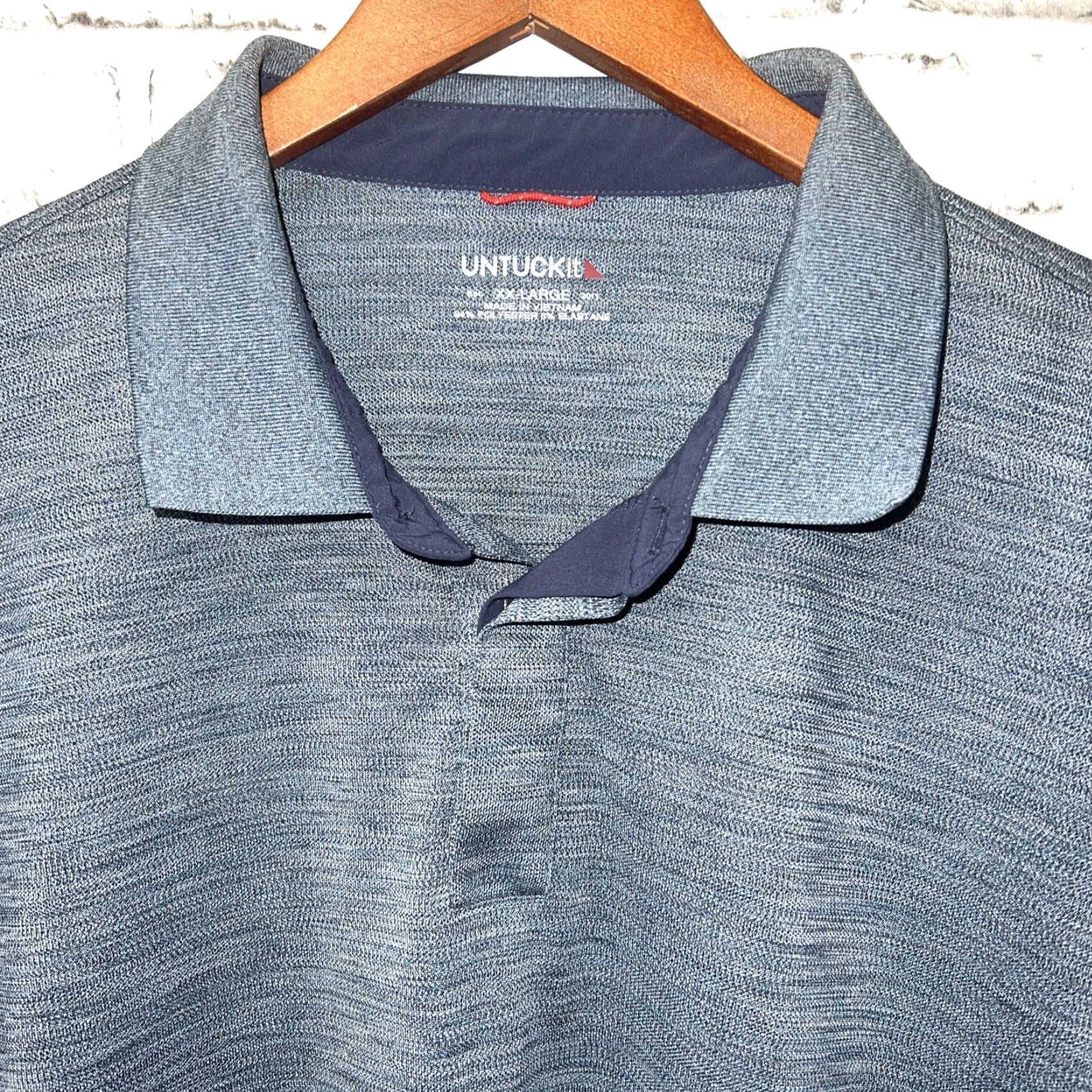 UNTUCKit UNTUCKit Polo Shirt Gray Mens 2XL Regular Size Polo Shirt Gray Untuckit Mens 2XL (Gray) Size US XXL / EU 58 / 5 - 2 Thumbnail