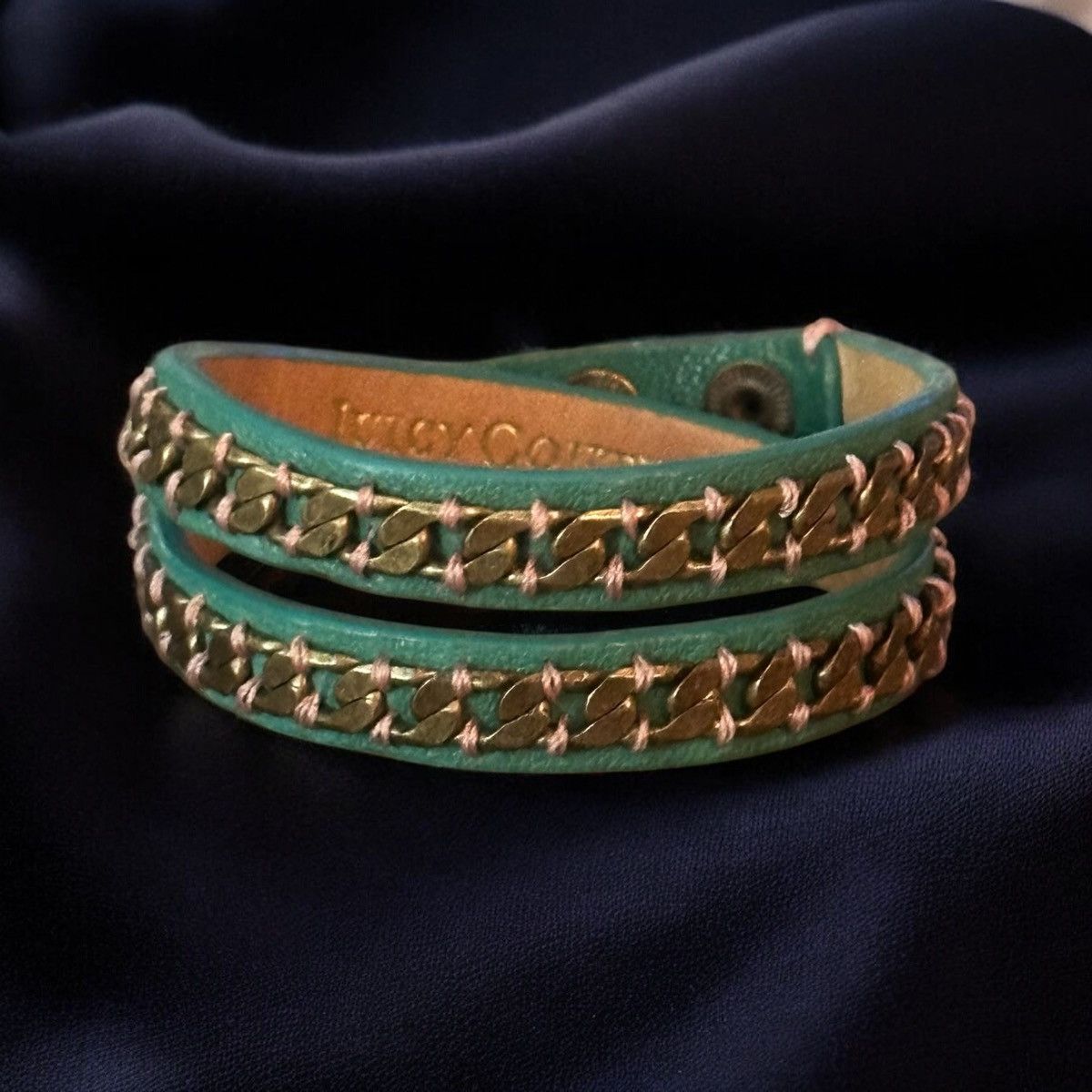 Juicy Couture Juicy Couture leather and brass chain wrap bracelet Size ONE SIZE - 1 Thumbnail