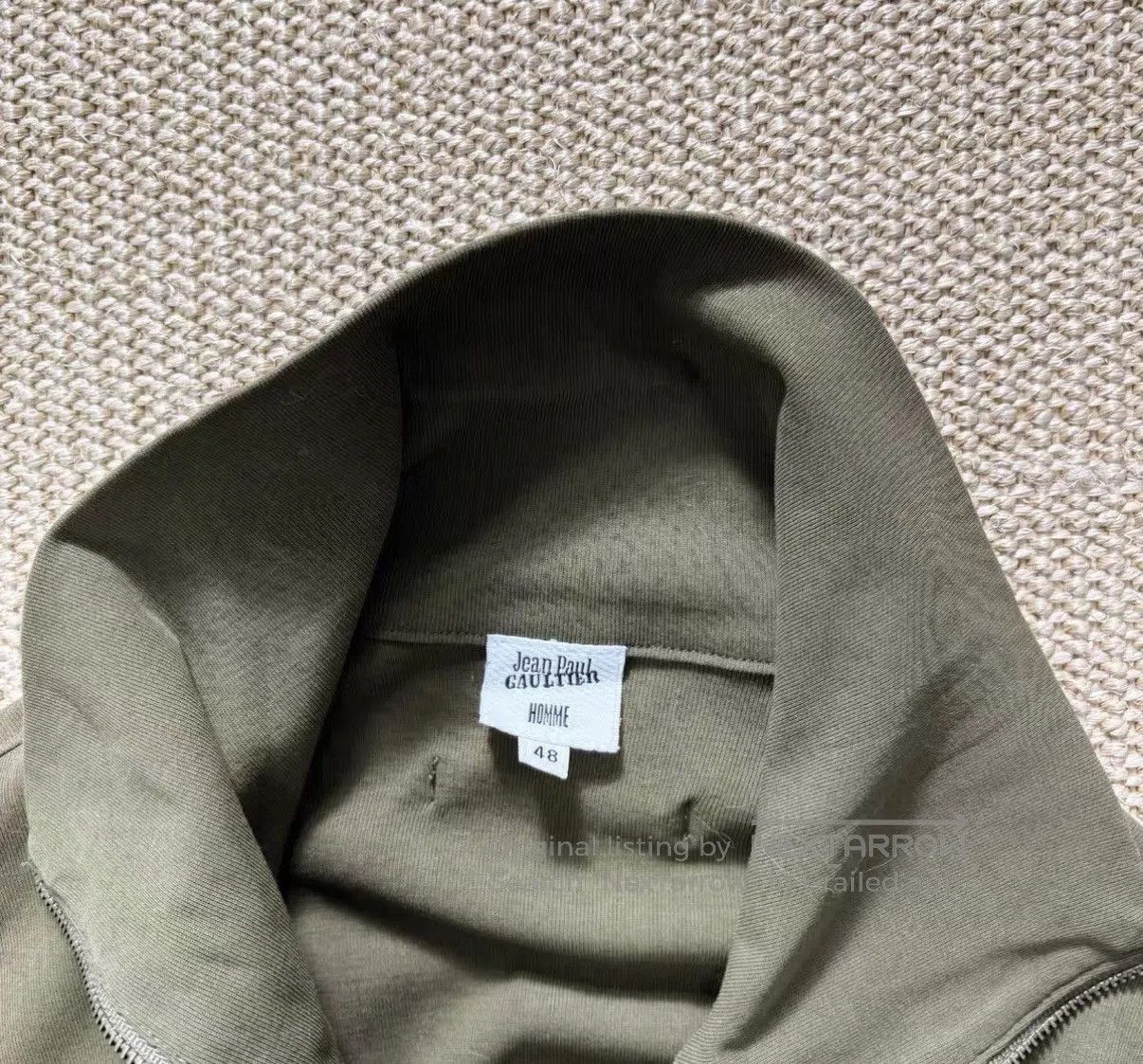 Jean Paul Gaultier Green Belted High Collar Zip Jacket. Size US M / EU 48-50 / 2 - 3 Thumbnail