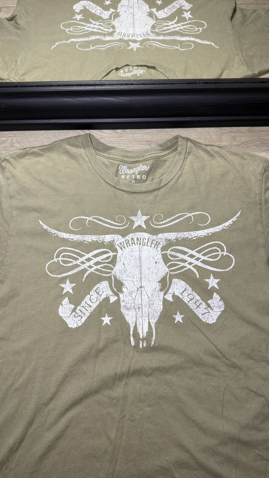 Wrangler Y2K 2000s Wrangler Retro Cowboy White Bull Logo Shirt Size US M / EU 48-50 / 2 - 2 Thumbnail