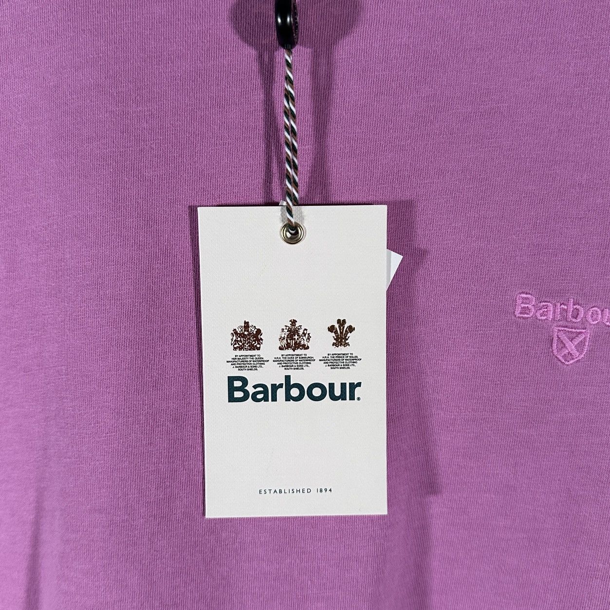 Barbour Garment-Dyed Essential Pink Tee Size US M / EU 48-50 / 2 - 4 Thumbnail