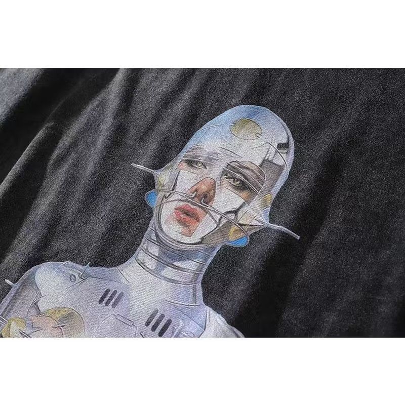 Japanese Brand SPACERWOMEN Graphic Print T-Shirt Size US L / EU 52-54 / 3 - 3 Thumbnail