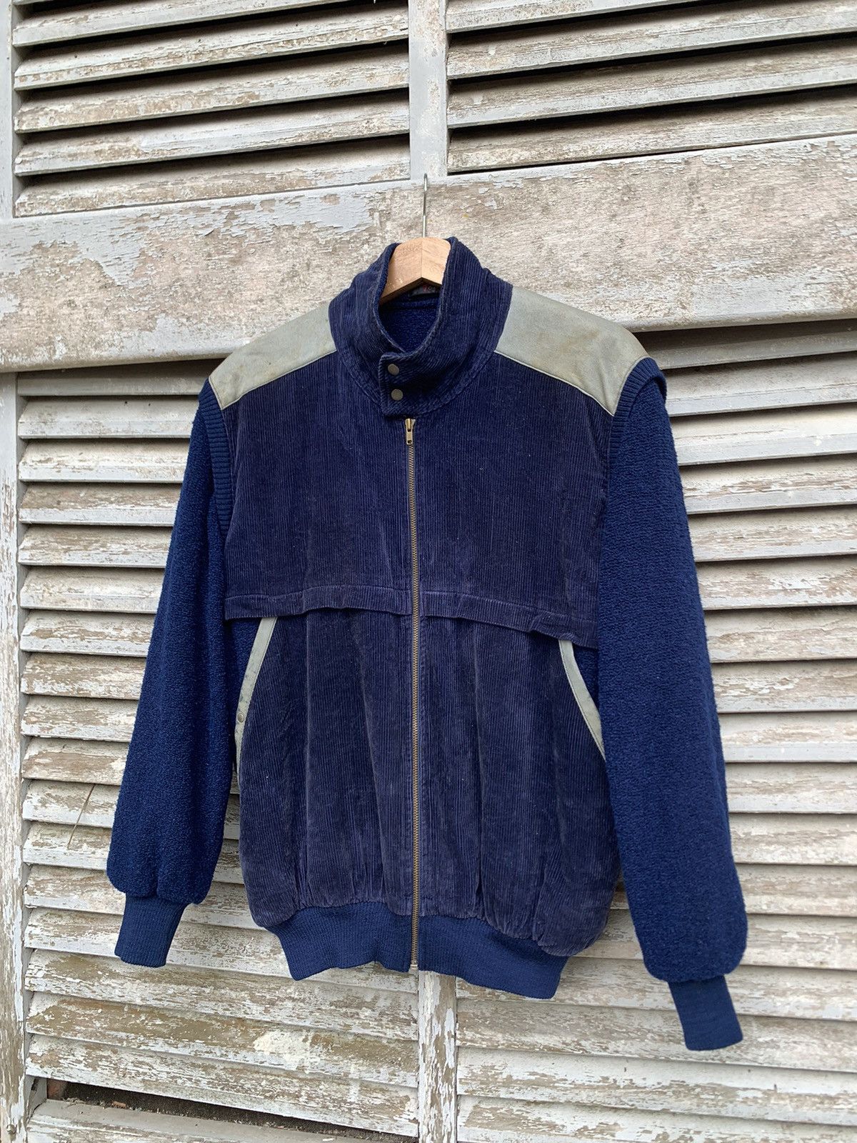 Vintage THRASHED Tokyo Zip Up Suede Bomber Jacket Size US M / EU 48-50 / 2 - 4 Thumbnail