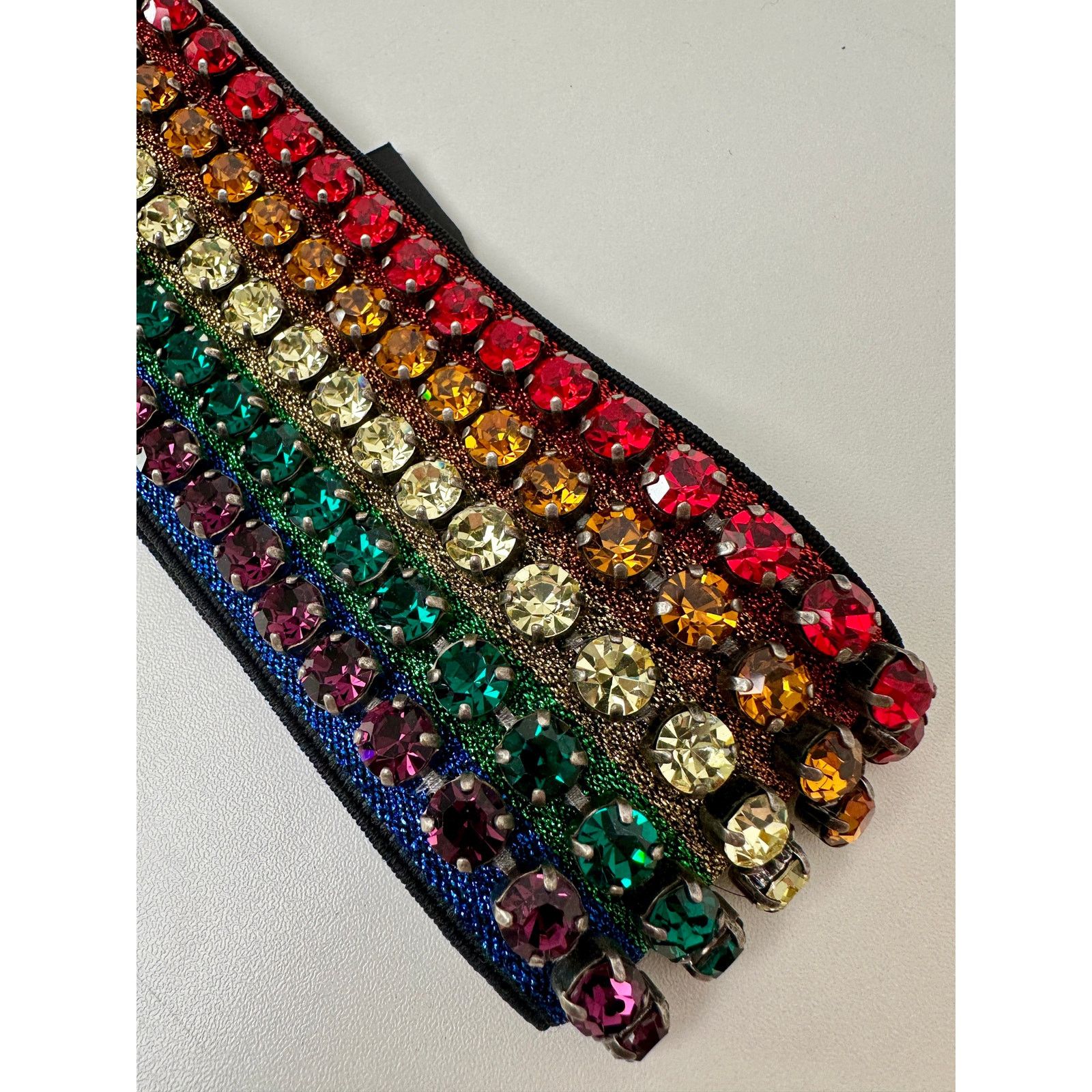 Gucci Gucci Multicolor Rhinestone Rainbow Stretch Headband Size ONE SIZE - 4 Thumbnail