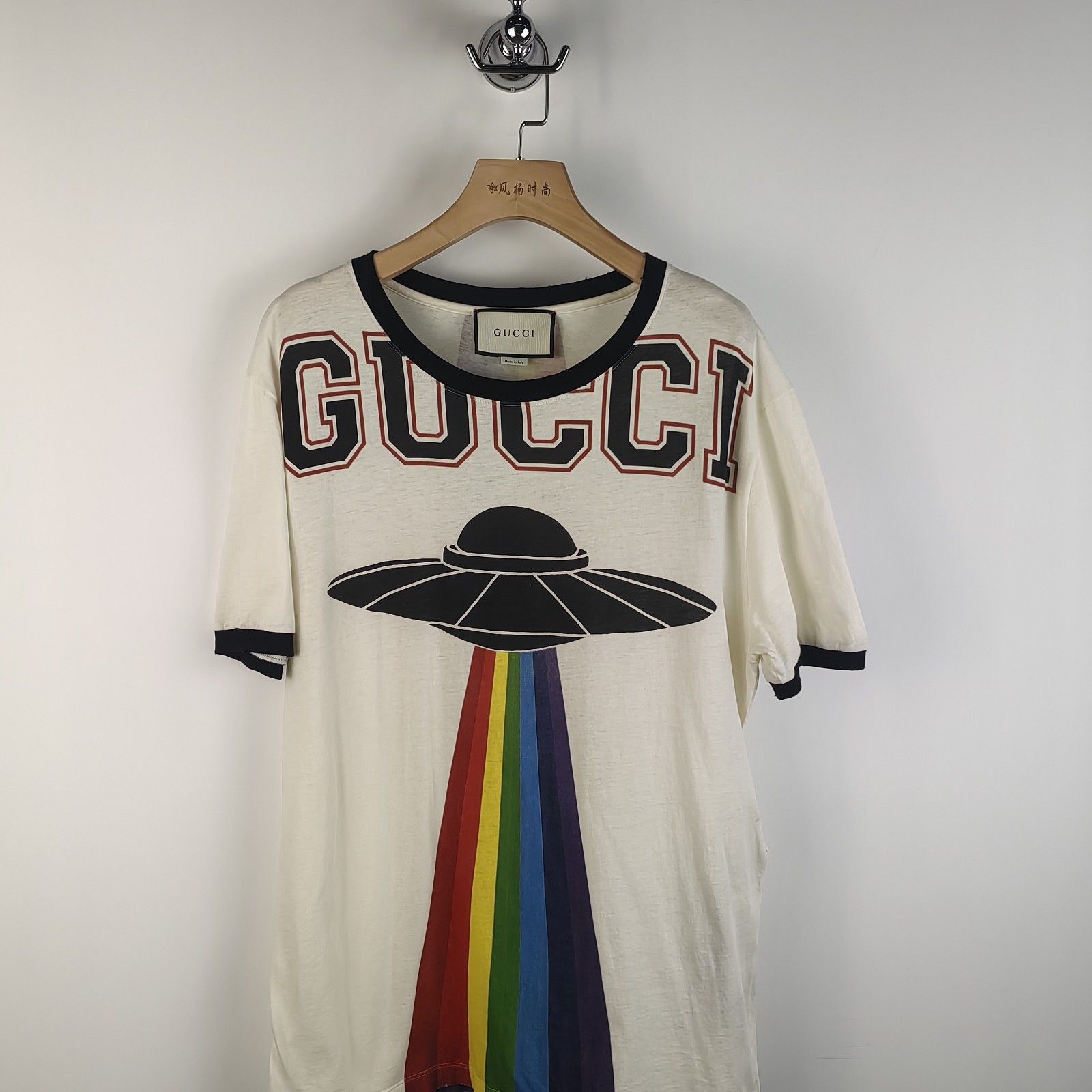 Gucci Gucci UFO Rainbow T-shirt with Dragon at Back | Grailed