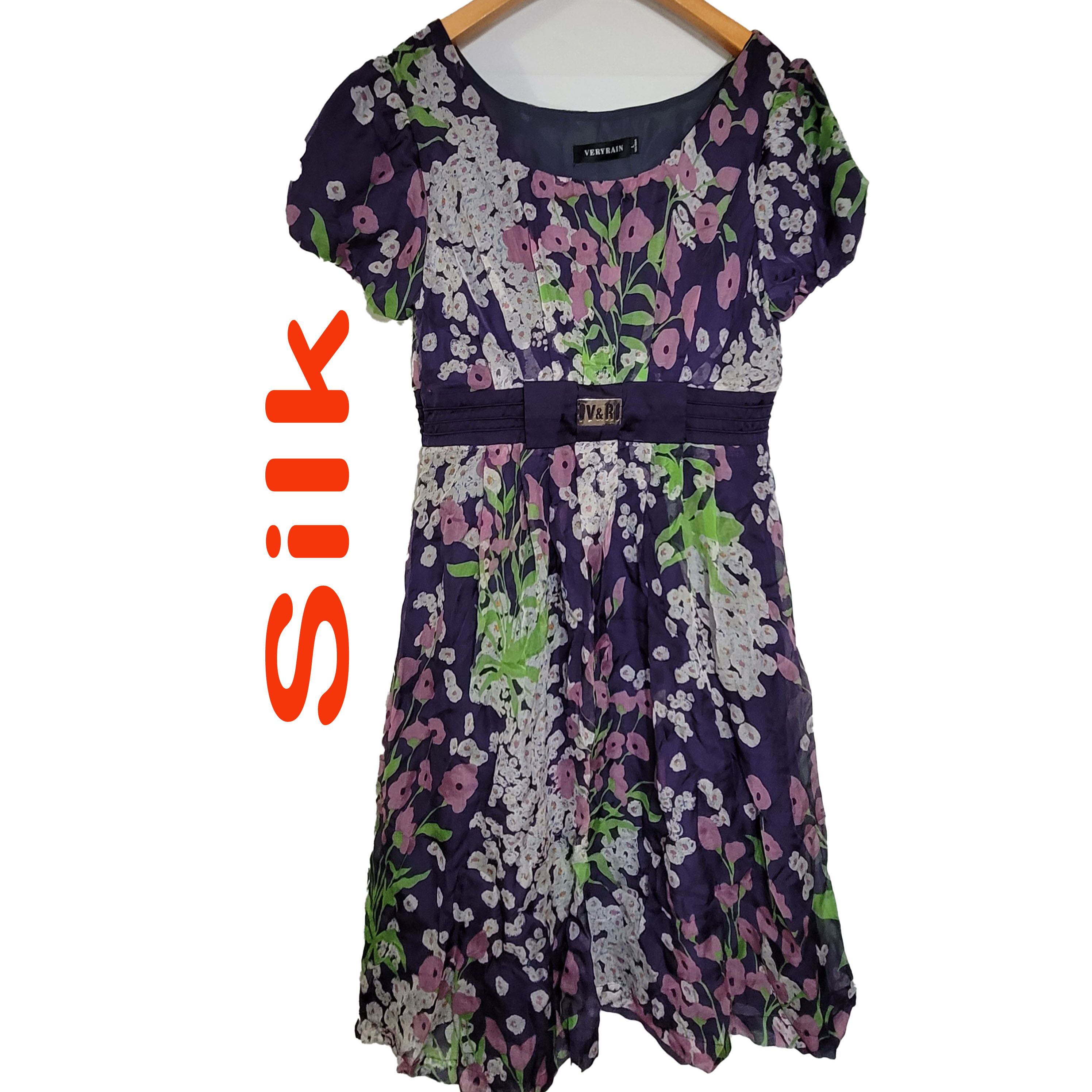 Other Women's Silk Size S Short Sleeve Shirt Dress SDK376 Size S / US 4 / IT 40 - 1 Thumbnail