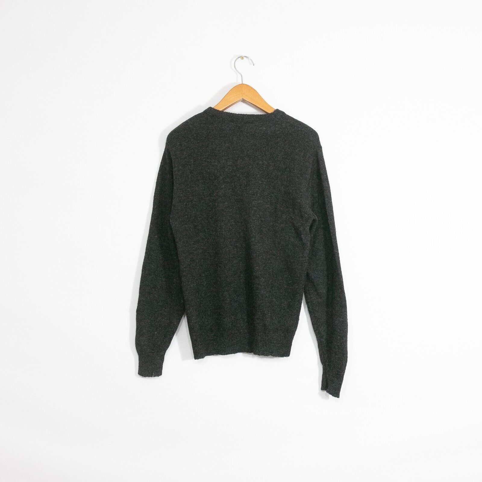 Vintage Vintage 70s Campus Wool V Neck Sweater Medium - Gray Preppy Size US M / EU 48-50 / 2 - 5 Thumbnail
