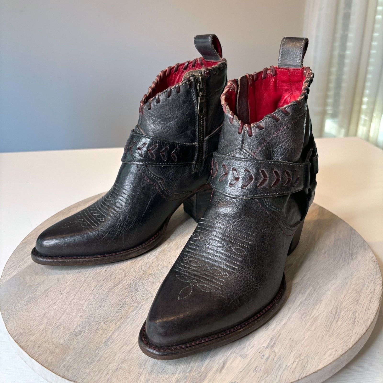 Bed Stu NEW Bed Stu Tania Black Ankle Boots 8.5 Women’s Handmade Size US 8.5 / IT 38.5 - 4 Thumbnail