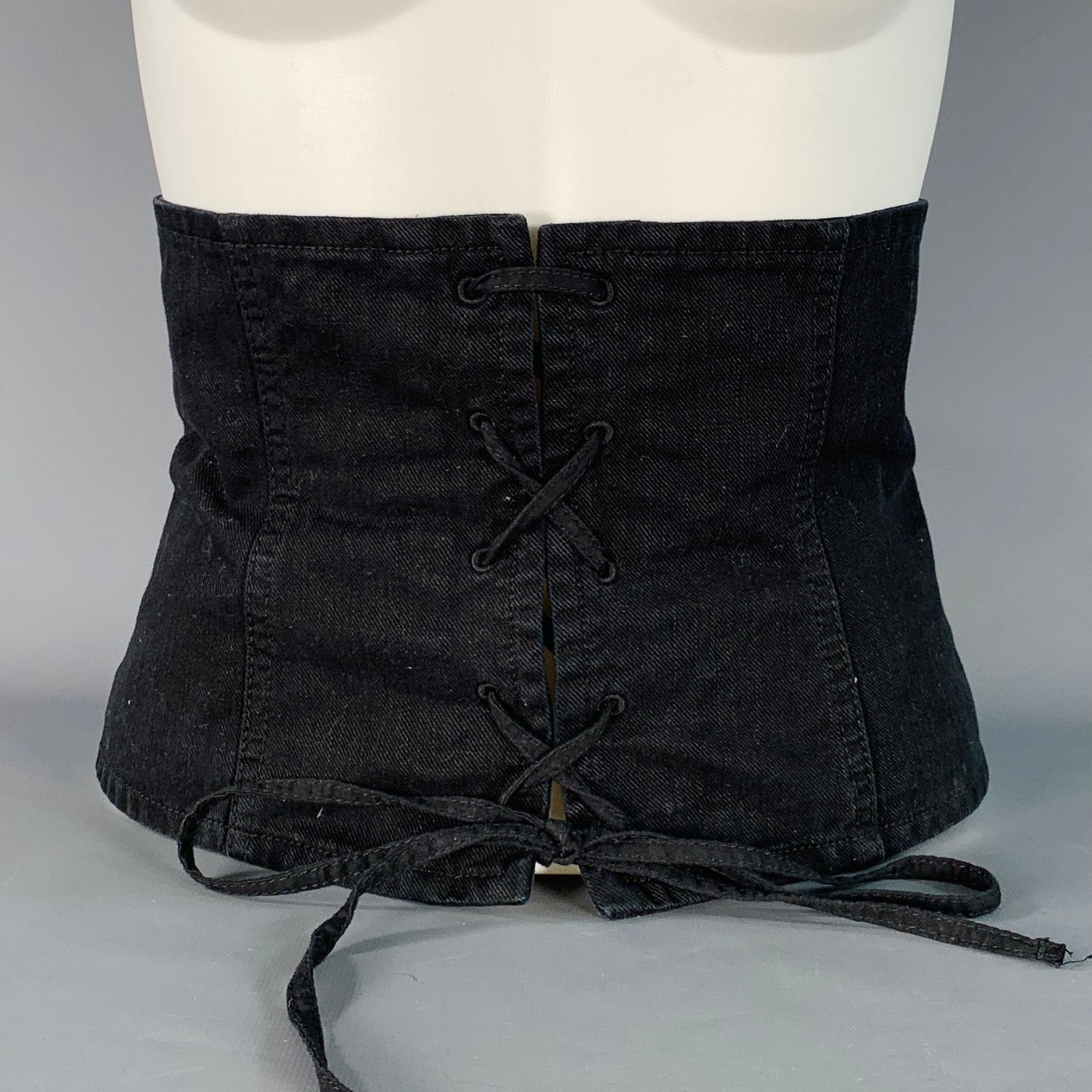 Other WILFRED Size M Black Cotton Twill Corset Zip Up Belt Size ONE SIZE - 1 Thumbnail