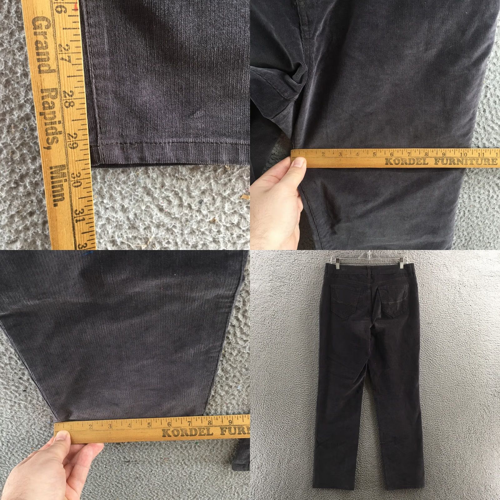 Vintage Bandolino Jeans Womens 12 Black Five Pockets High Rise Zip Fly Corduroy Medium Rise Five Pocket Design Denim Straight Classic Casual Pants Size 34" / US 12 / IT 48 - 8 Thumbnail