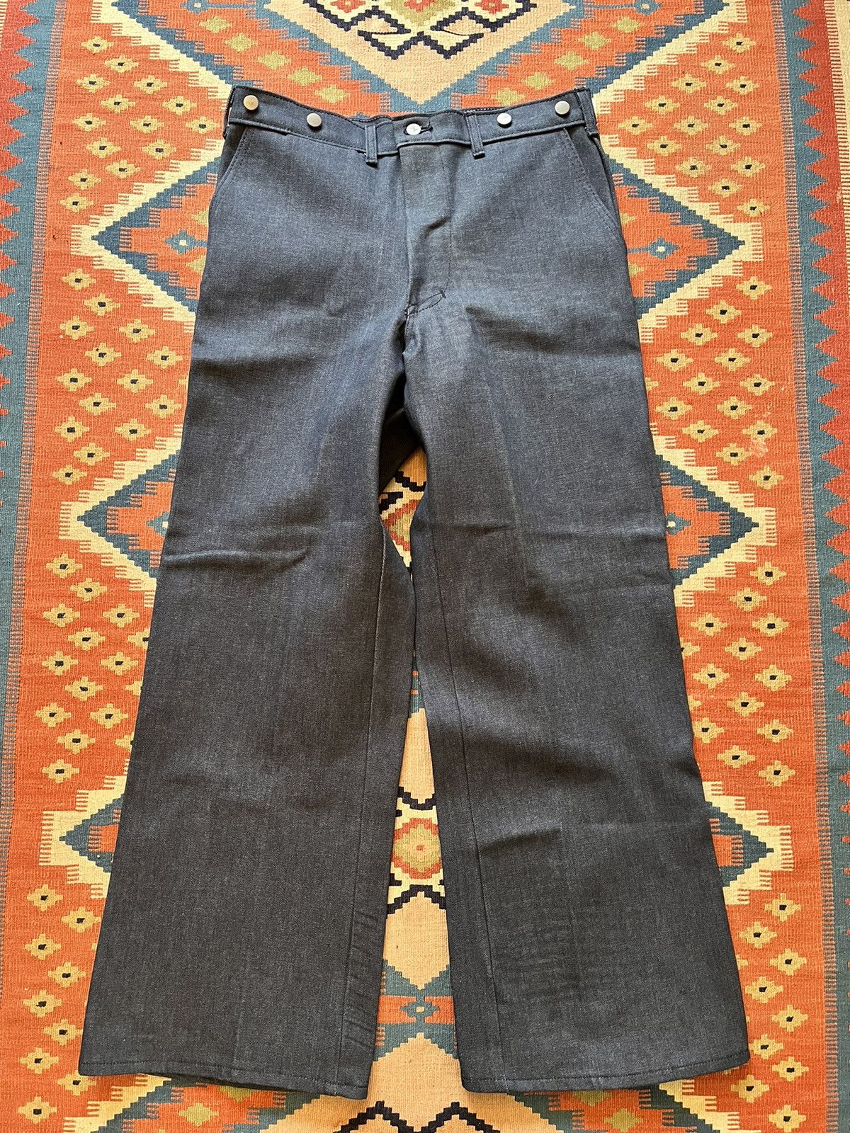 Vintage Vintage wide leg raw sanforized denim RARE Size US 34 / EU 50 - 1 Thumbnail