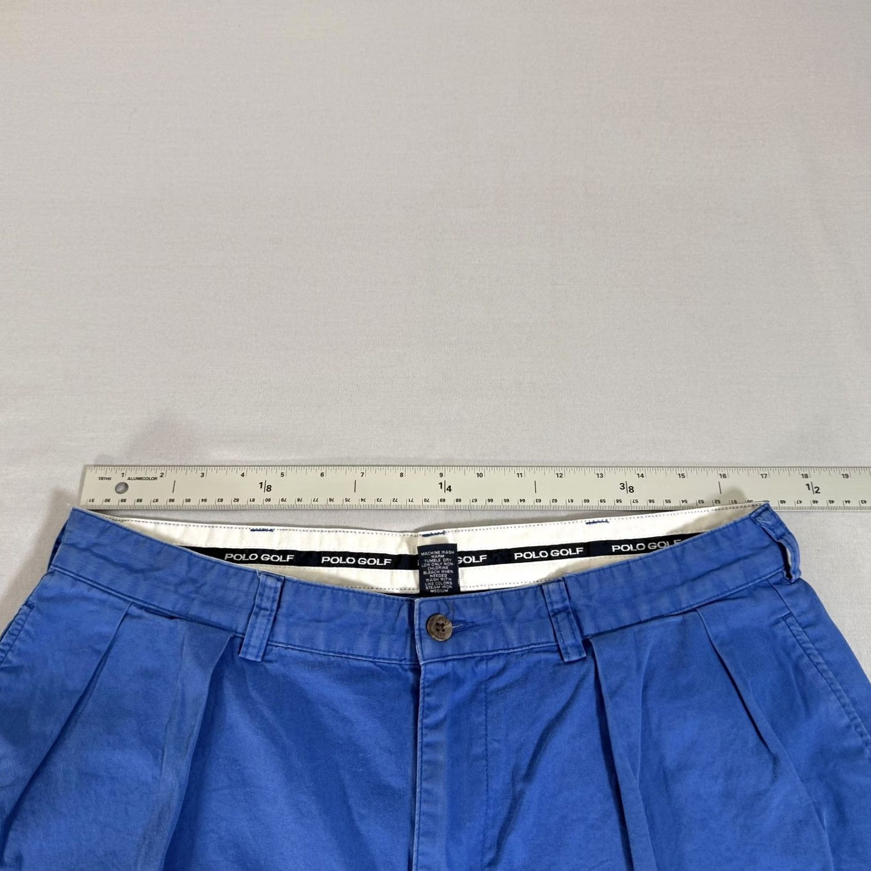 Polo Ralph Lauren Polo Ralph Lauren Mens Shorts Blue Pleated Chino Golf Cotton 35 90s Size US S / EU 44-46 / 1 - 3 Thumbnail