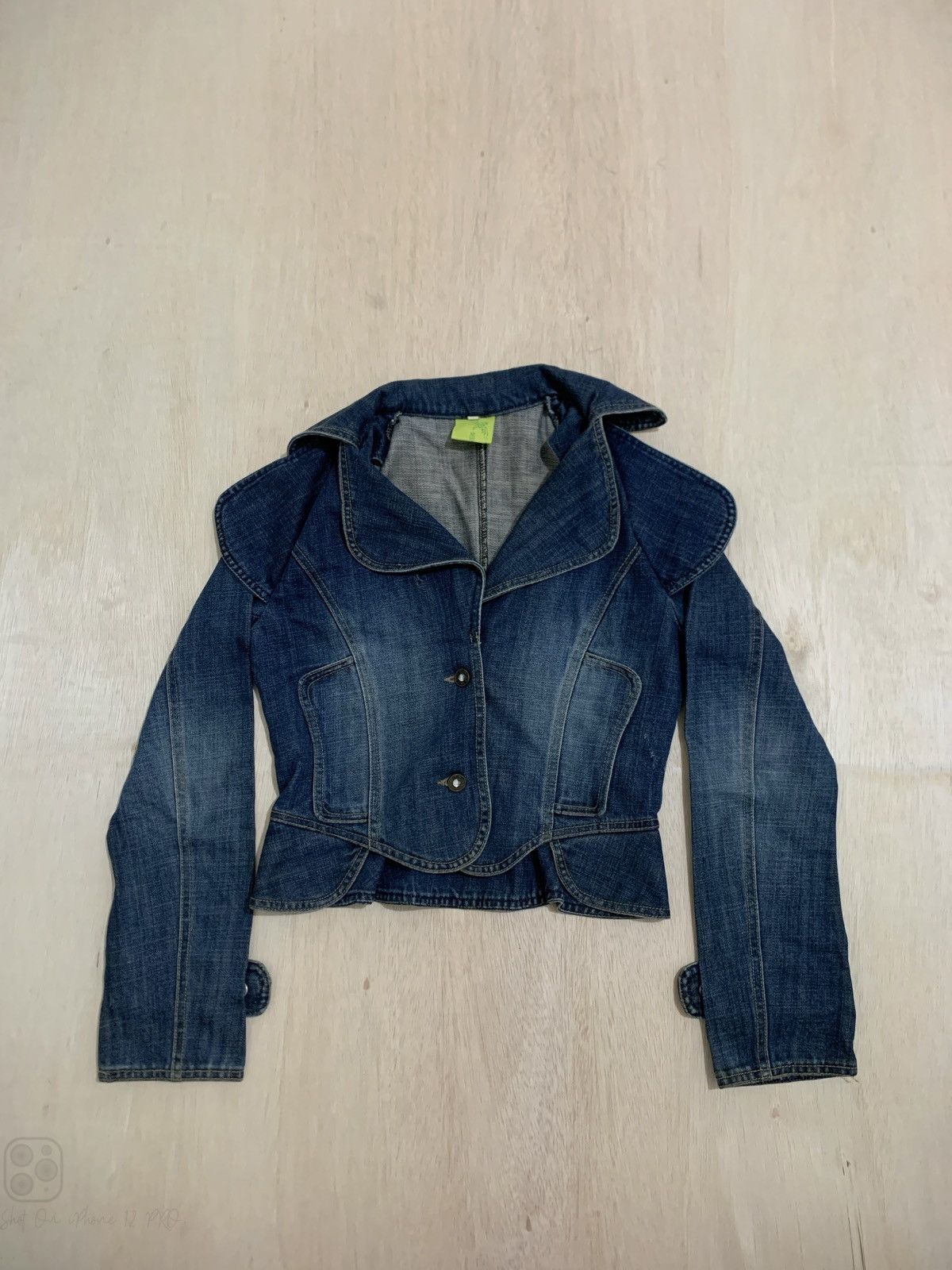 14th Addiction × 20471120 × Japanese Brand Mango Goa Style Womens Denim Jacket Size S / US 4 / IT 40 - 1 Thumbnail