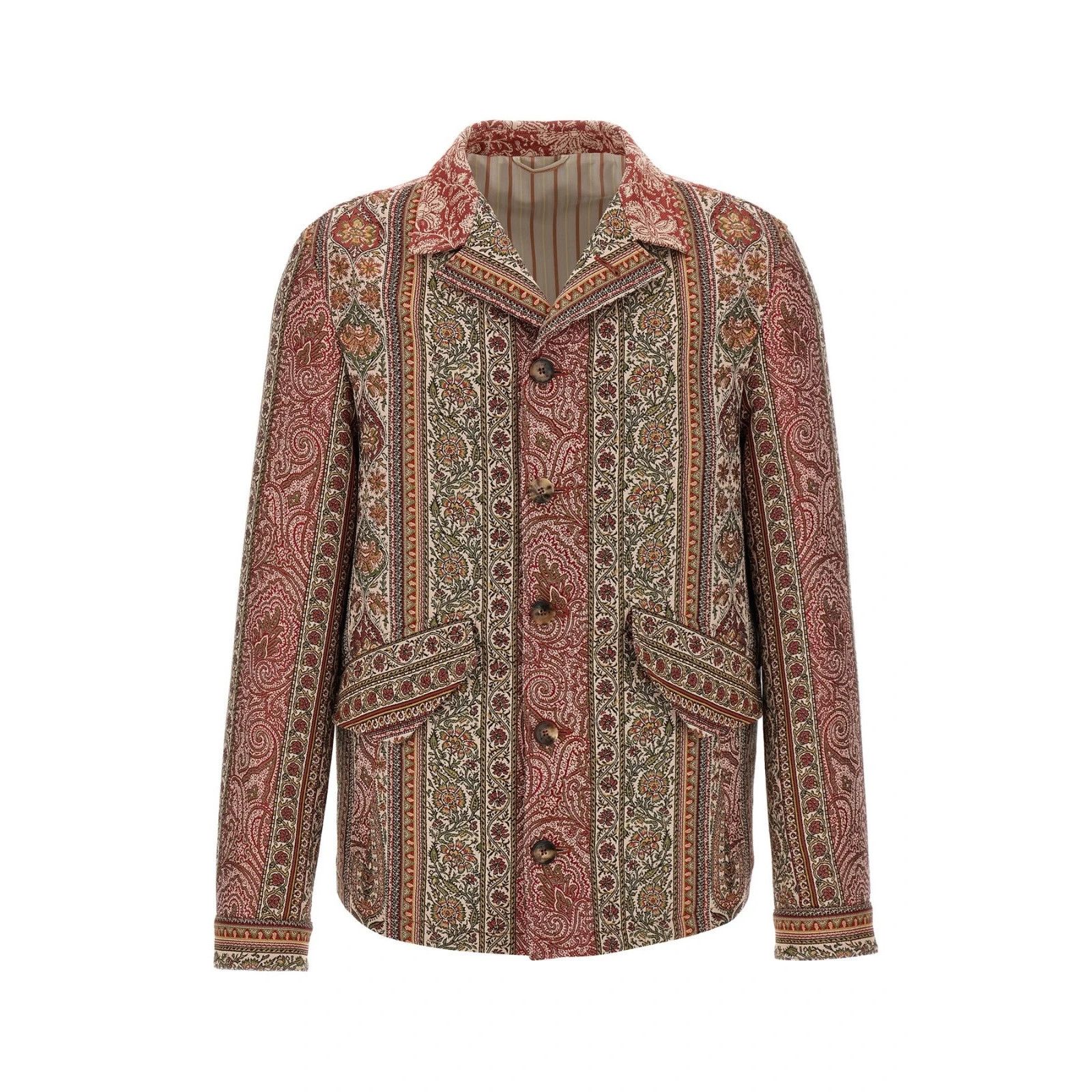 Etro ETRO Balmacaan Neck Multicolor Overshirt New & Authentic (Me Size US XL / EU 56 / 4 - 1 Thumbnail