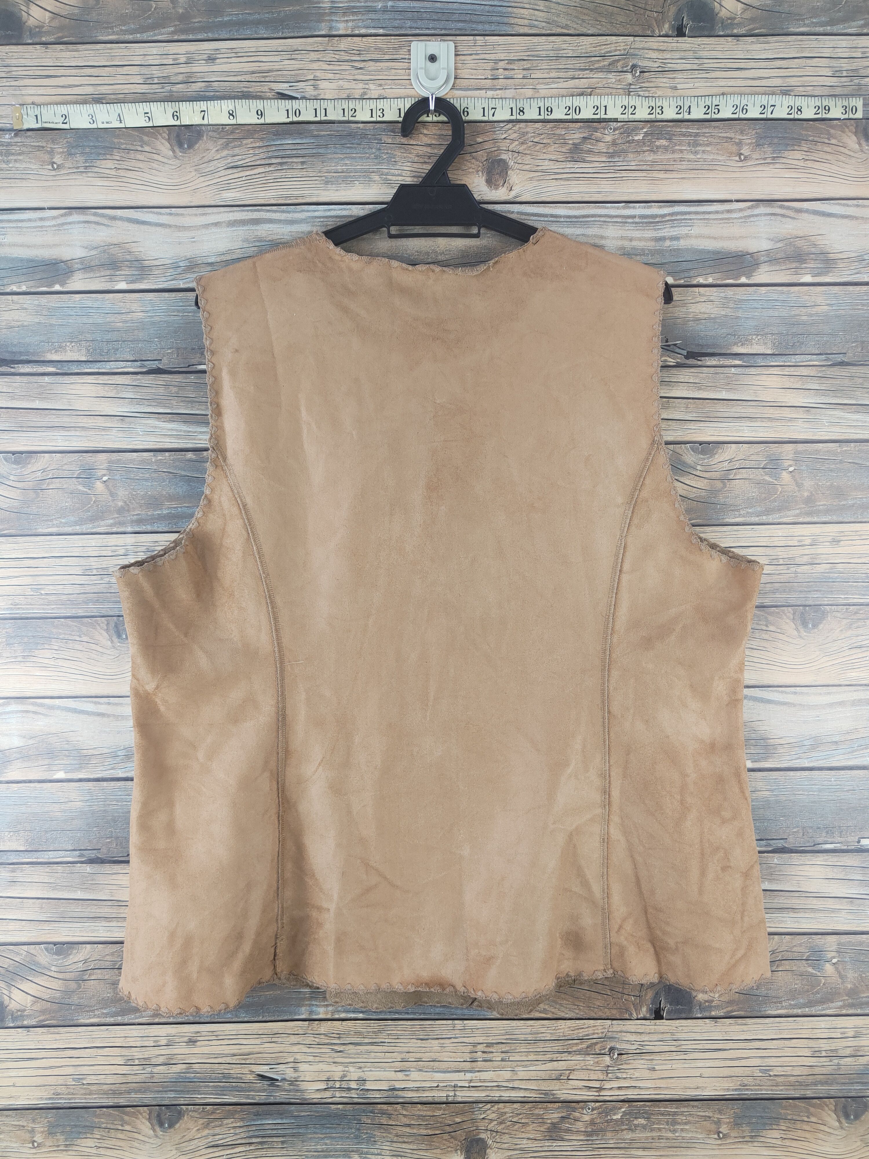Japanese Brand DL Liliane Burty Light Brown Leather Vests #1931 Size L / US 10 / IT 46 - 8 Thumbnail