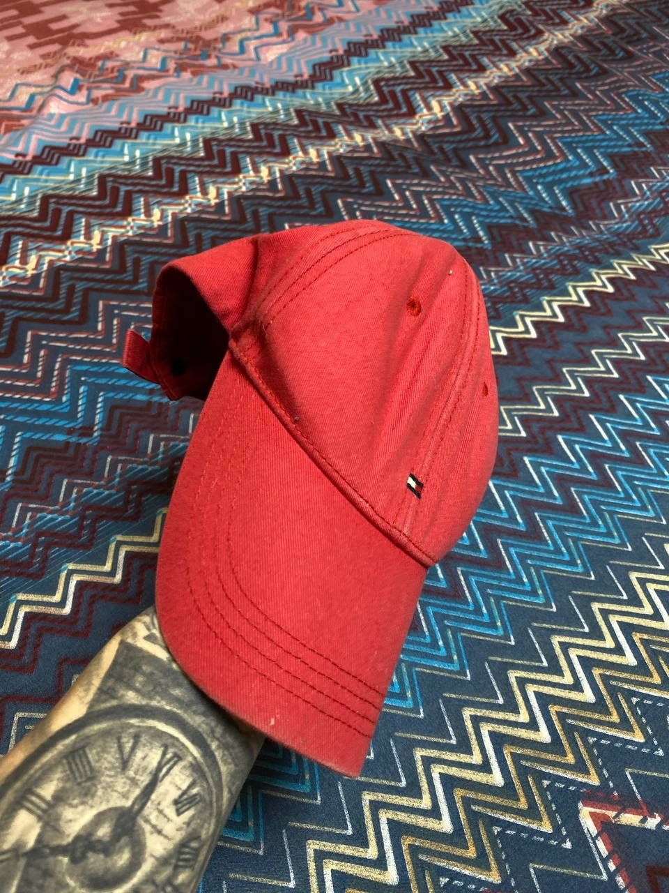 Tommy Hilfiger Hats red Vintage Tommy Hilfiger Cap Y2K streetwear Size ONE SIZE - 6 Thumbnail