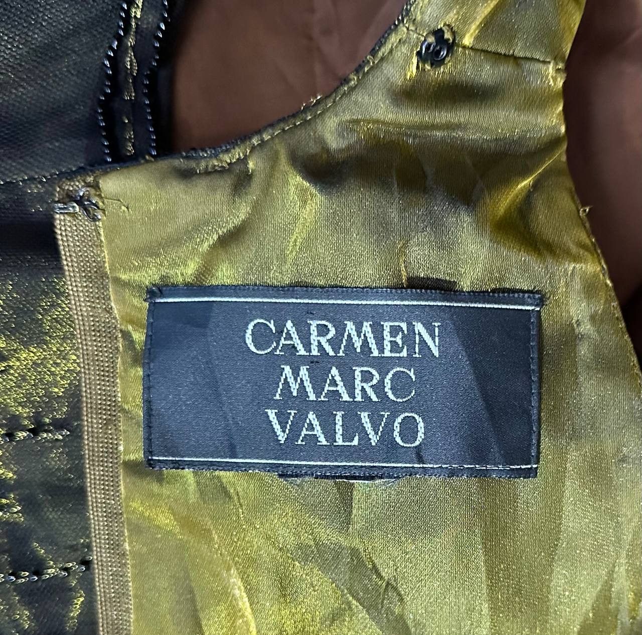 Vintage Carmen Marc Valvo Beaded Cocktail Top sleeveless rose flower Size M / US 6-8 / IT 42-44 - 12 Thumbnail