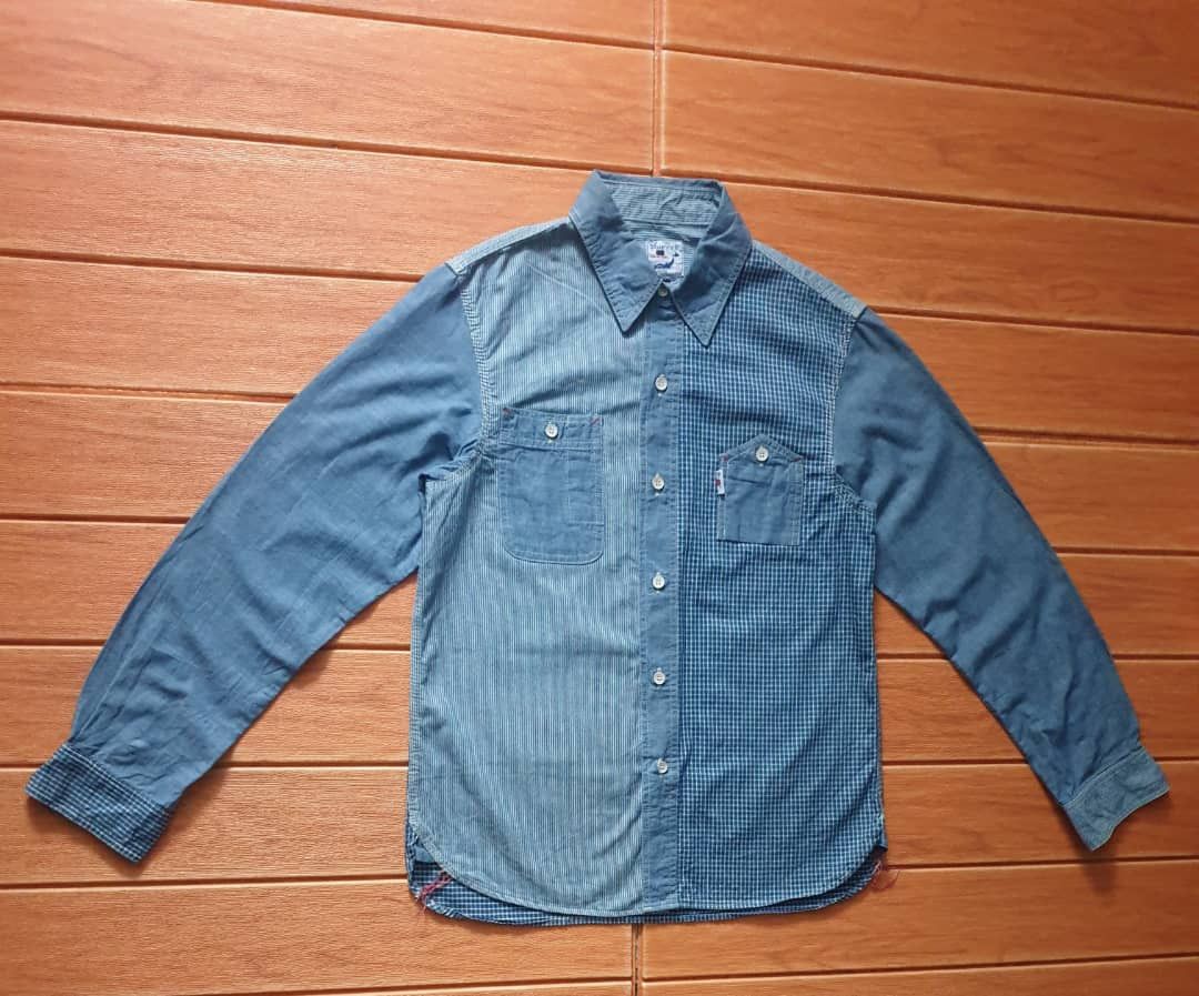Japanese Brand 💥Blue trick okayama Japanese Chambray Shirt Size US M / EU 48-50 / 2 - 7 Thumbnail