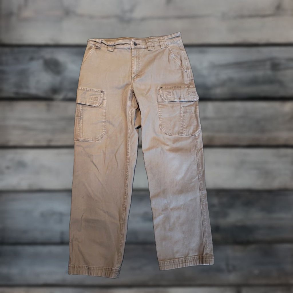 Duluth Trading Co Fire Hose Cargo Pants Men's Size 36x31 Tan Heavy