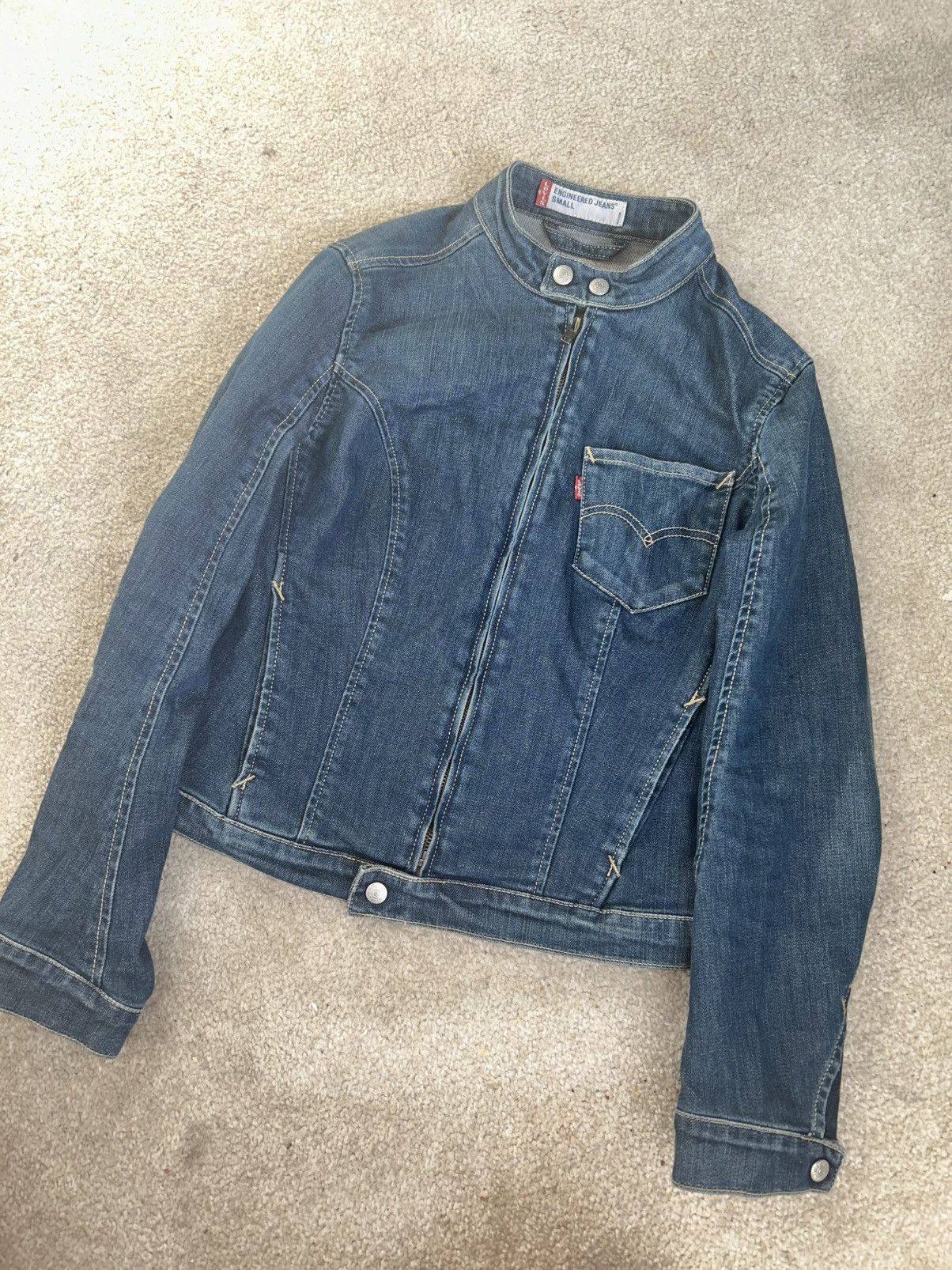 Levi's Levi’s® EMEA Biker Denim Jacket Size S / US 4 / IT 40 - 3 Thumbnail