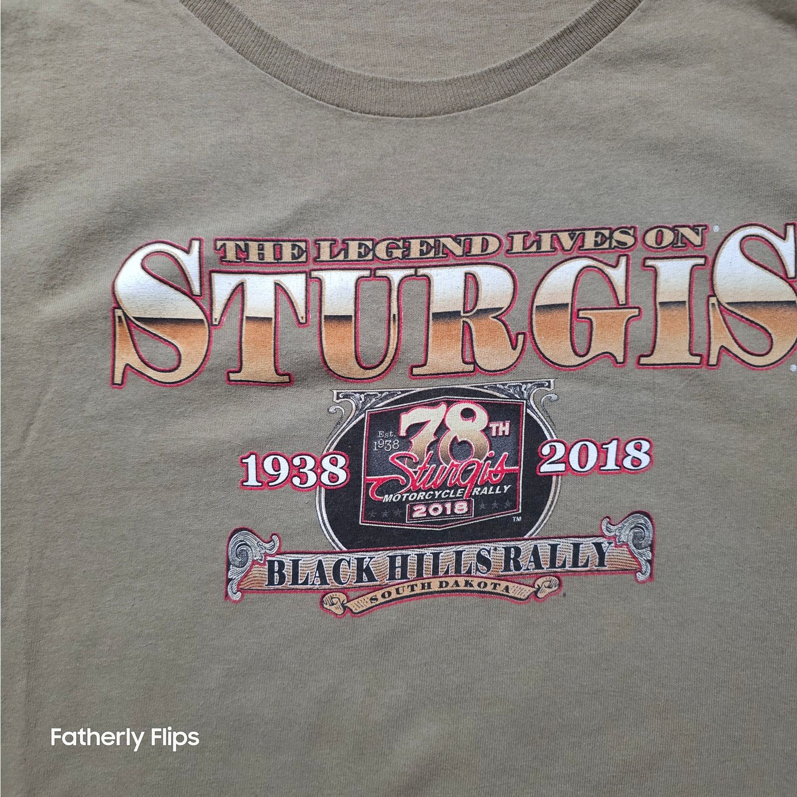 Hanes Sturgis 2018 Black Hills Rally 78th Anniversary Biker Shirt Size US XL / EU 56 / 4 - 6 Thumbnail