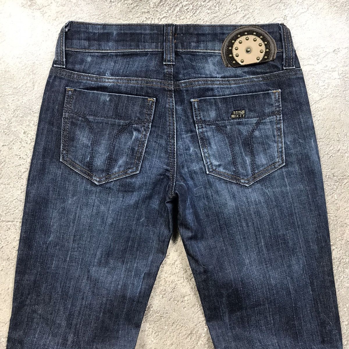 Vintage Vintage Y2K Miss Sixty Distressed Flared Jeans Low Rise 28 Size 28" / US 6 / IT 42 - 6 Thumbnail