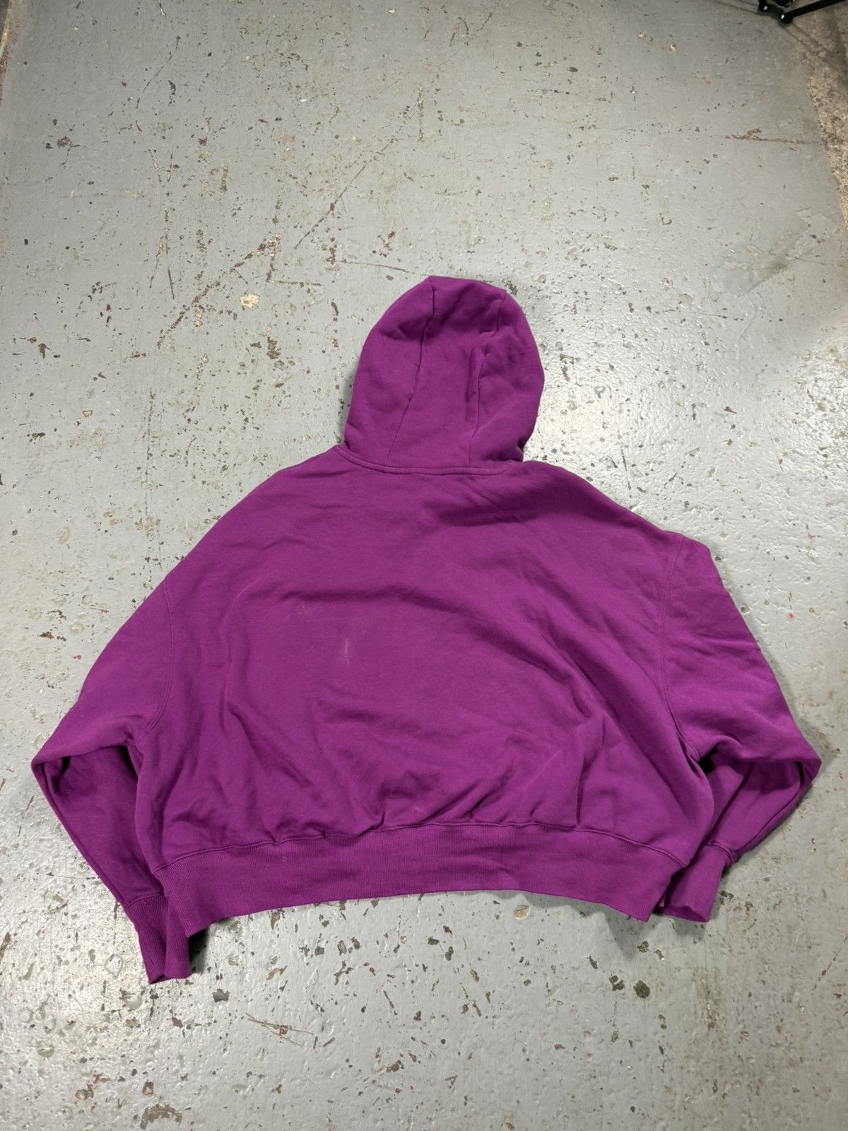 Nike Vintage Nike Centre Swoosh Hoodie Purple Boxy Fit Cropped Size US L / EU 52-54 / 3 - 6 Thumbnail