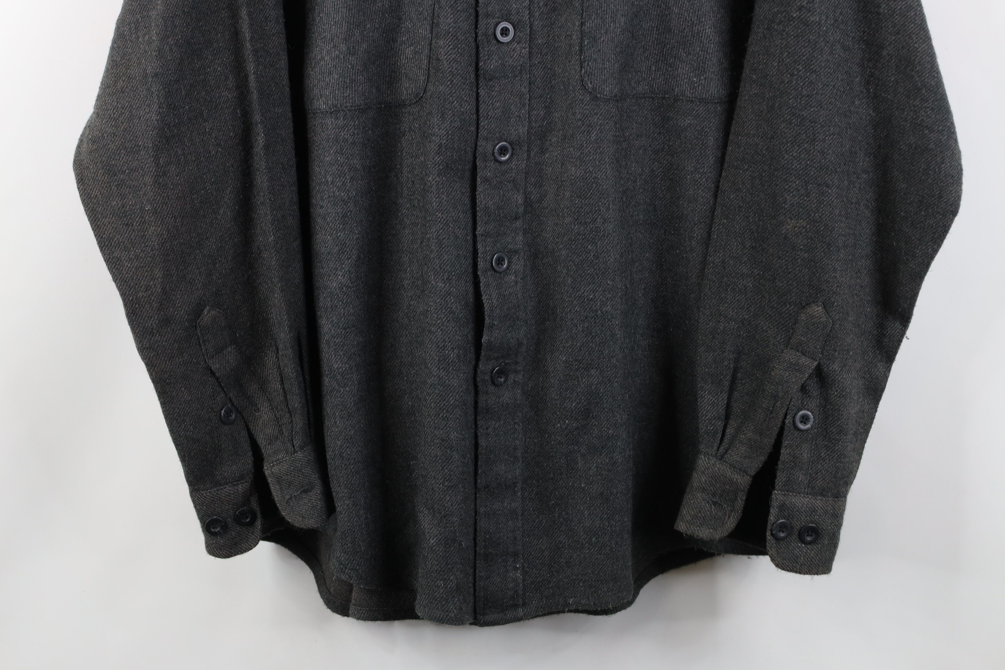 Vintage Vintage 90s Streetwear CPO Collared Button Shirt Gray Size US M / EU 48-50 / 2 - 3 Thumbnail