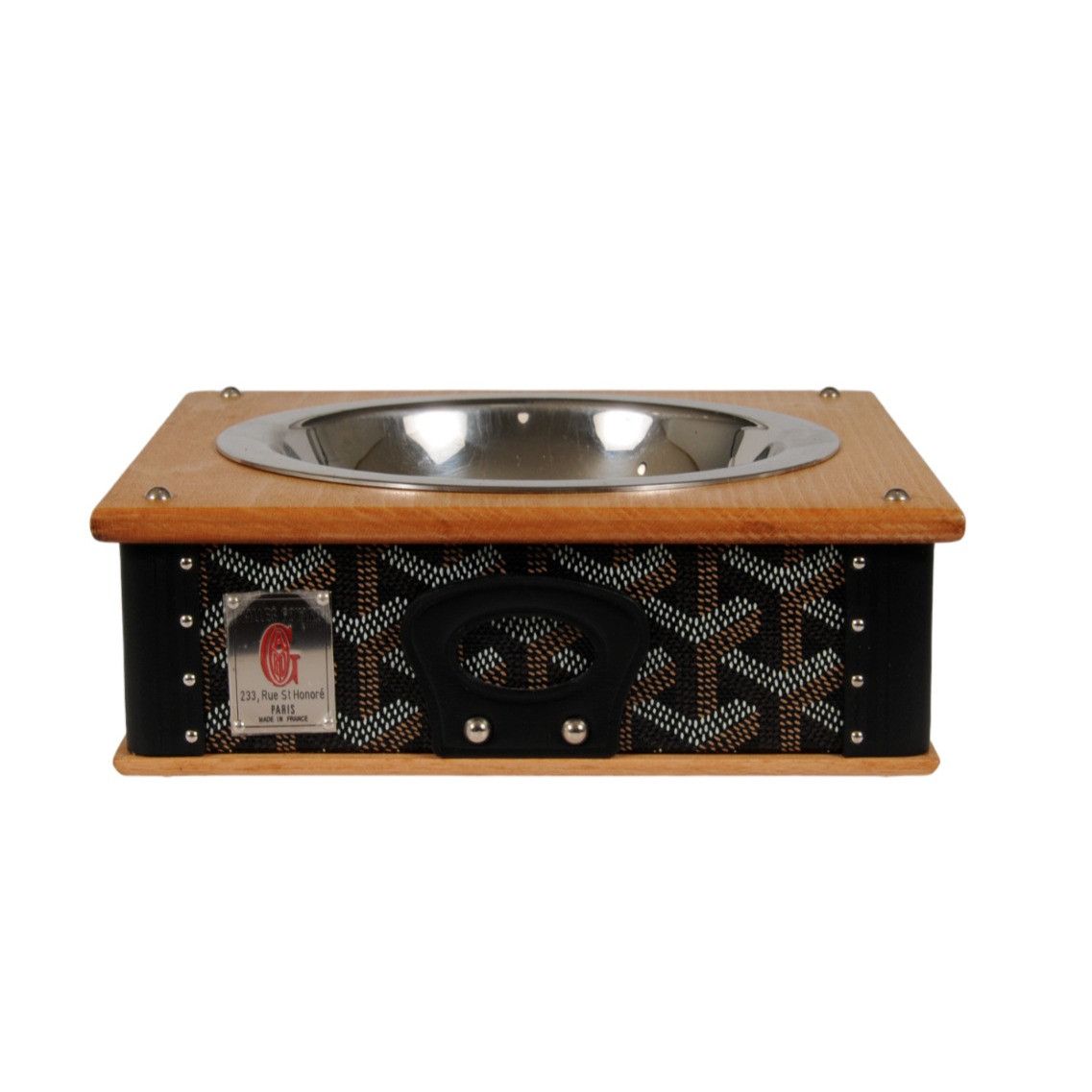 image of Goyard Edmond Single Dog Cat Bowl Black Hard Sided Trunk - 02157, Men's
