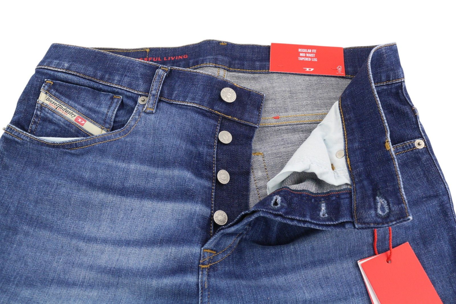 Diesel 2005 D-FINING 09C72 W30/L32 Regular Tapered Jeans 40917 Size US 30 / EU 46 - 5 Thumbnail