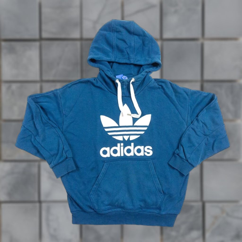 Adidas Adidas Women's Hoodie Hoodie Pullover Trefoil Blue Small Regular Fit Front Logo 90s? No—Oops. Size S / US 4 / IT 40 - 1 Thumbnail