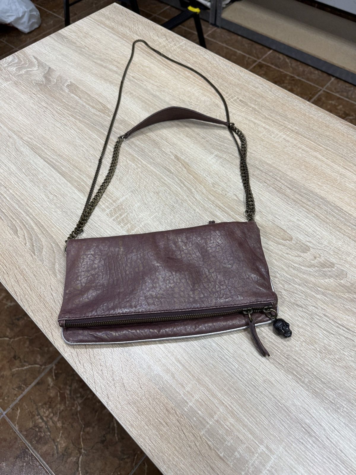 Zadig & Voltaire 🇫🇷💀 Vintage Zadig & Voltaire Rock Skull Leather Crossbody Bag Size ONE SIZE - 7 Thumbnail