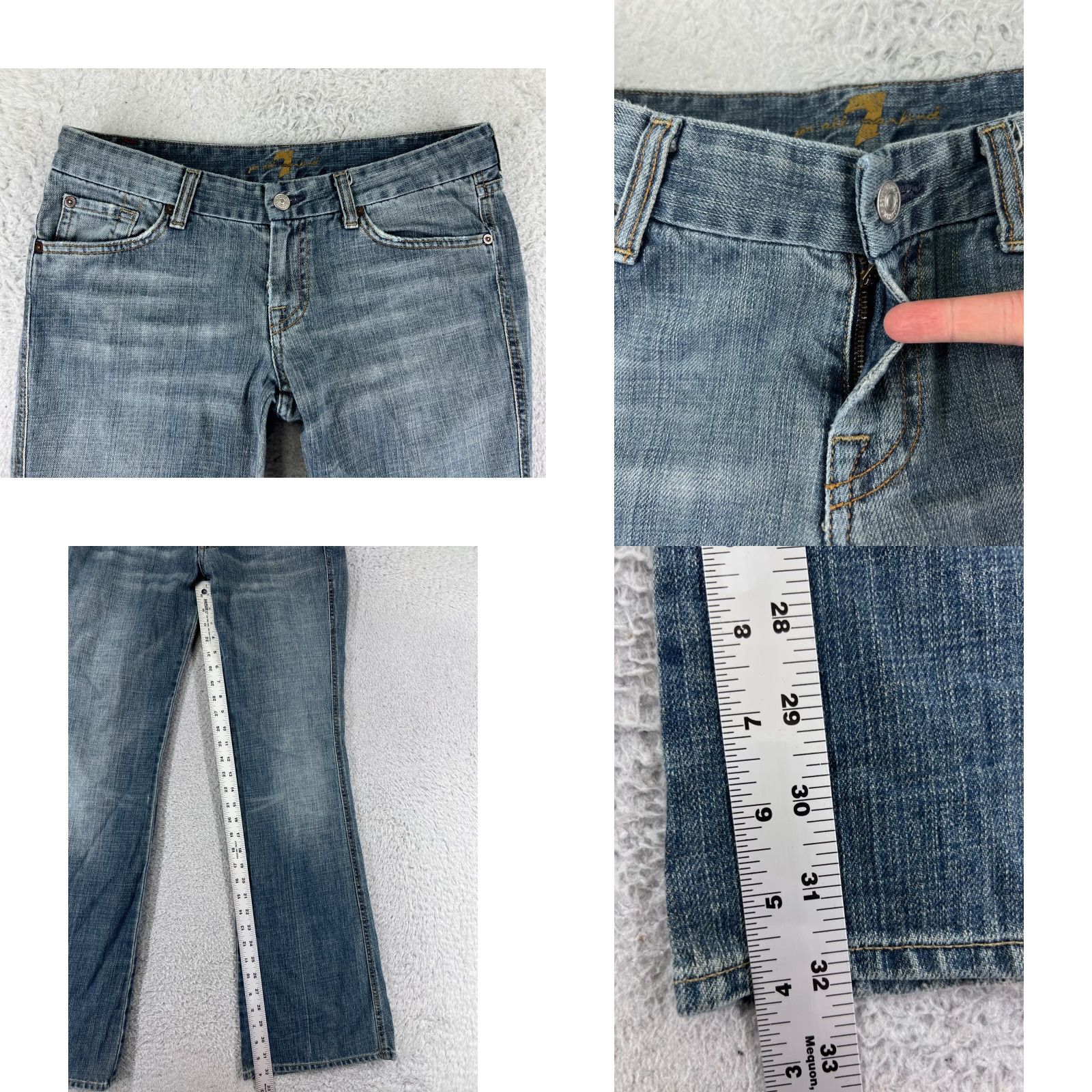 7 For All Mankind 7 For All Mankind Jeans Women 30 Blue Denim Bootcut Low Rise Embroidered Cotton Womens Jeans Bootcut 7 For All Mankind Blue Color 30s? Size 30" / US 8 / IT 44 - 8 Thumbnail