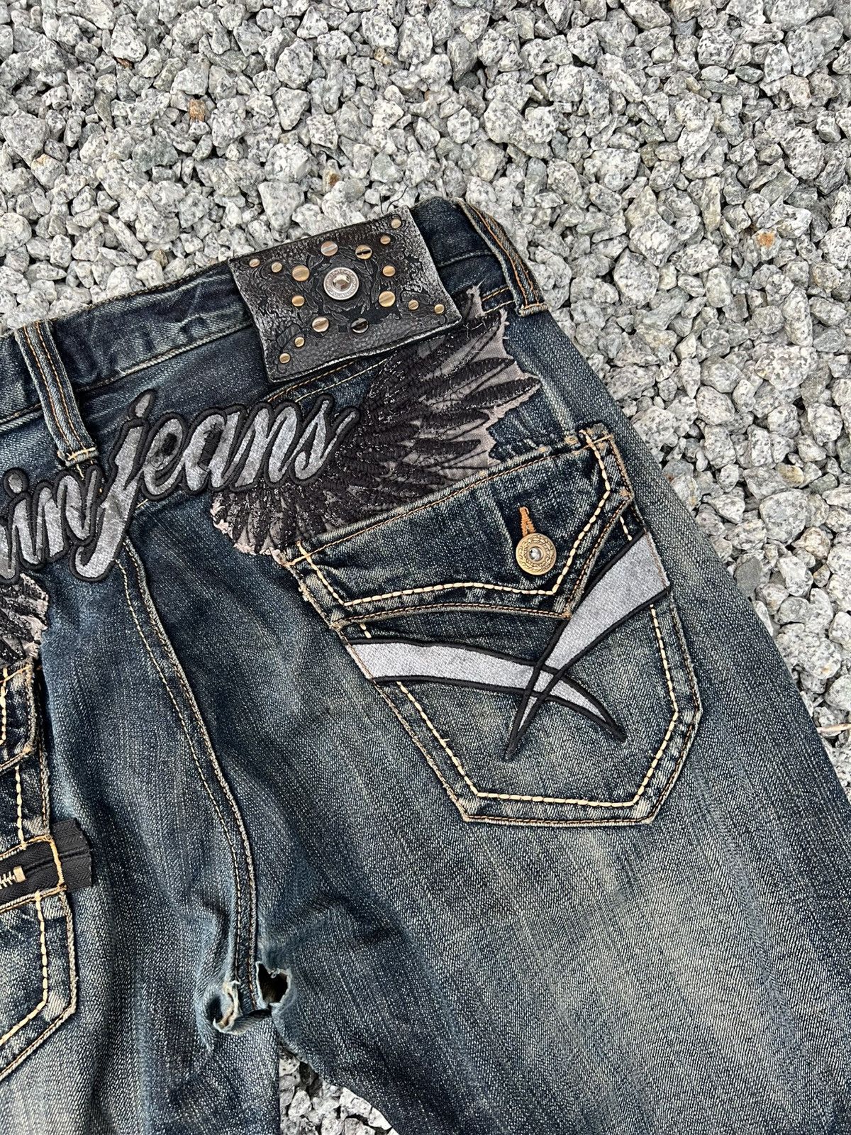 If Six Was Nine Japanese Brand Oririn Claw Jean Size US 35 - 20 Thumbnail