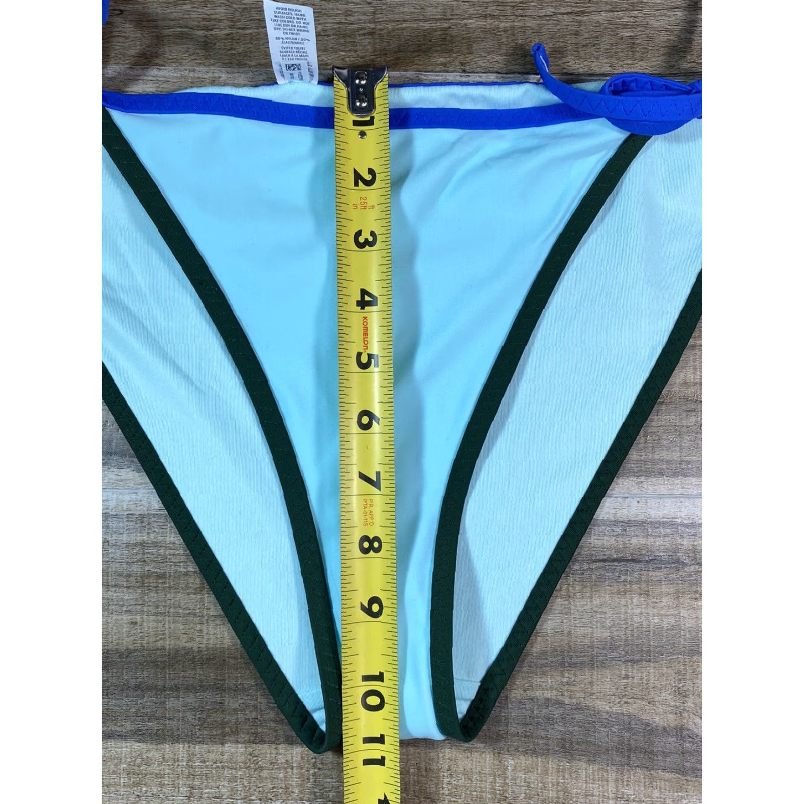 Vintage Aerie Women’s Bikini Bottom Swim Blue Side String Ties Swimsuit XL Size 40" / US 18 - 3 Thumbnail