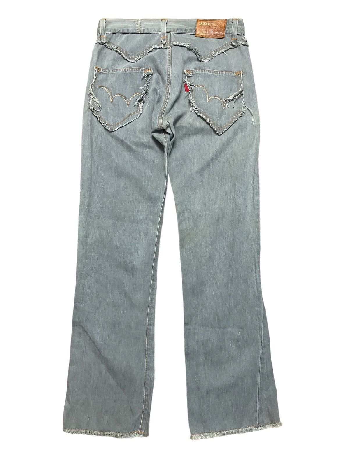 Hysteric Glamour Flared Edwin Jeans 503 Grey Denim Boot Cut Size US 31 - 2 Thumbnail