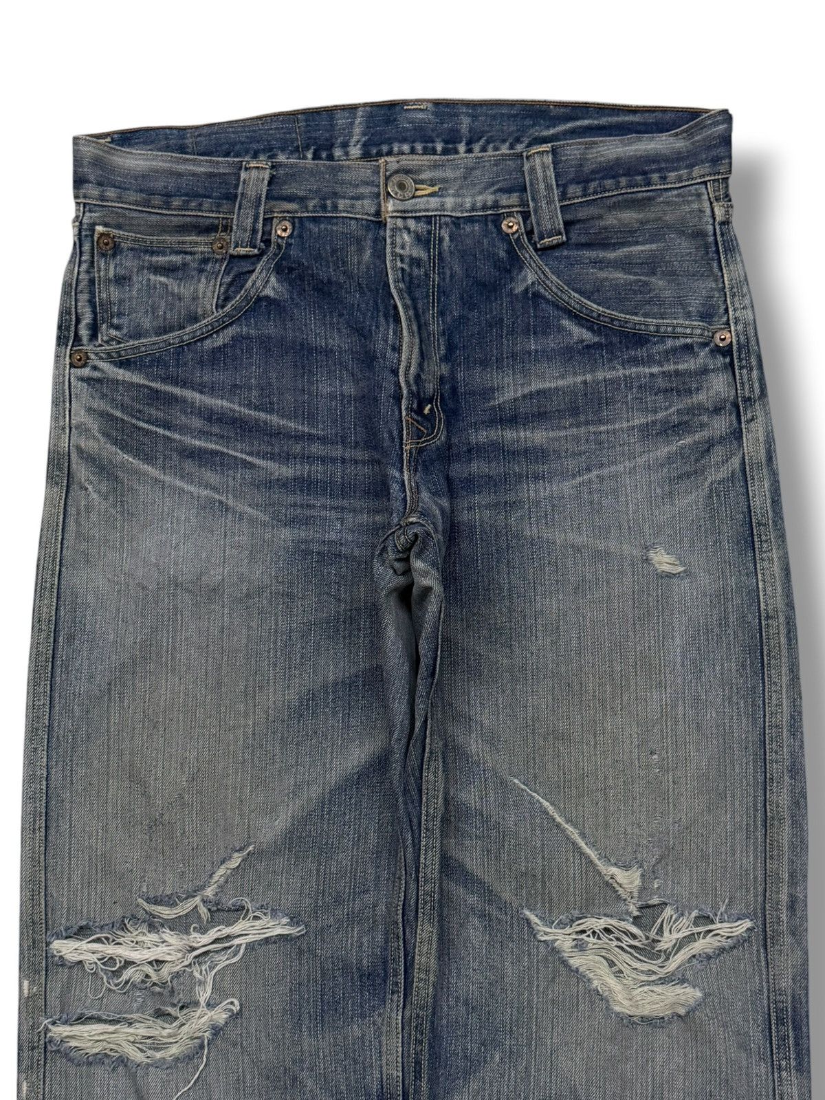 Levi's Vintage Levi’s 703 Distressed Denim Jeans | Vintage Fade W36 Size US 36 / EU 52 - 4 Thumbnail